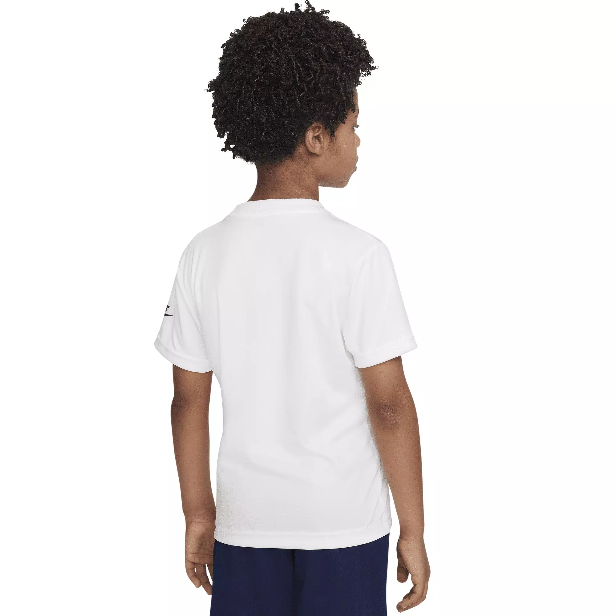 Nike Little Boys' Dri-FIT Futura Mesh 2-Piece Short Set - White/Navy - WHITE/NAVY
