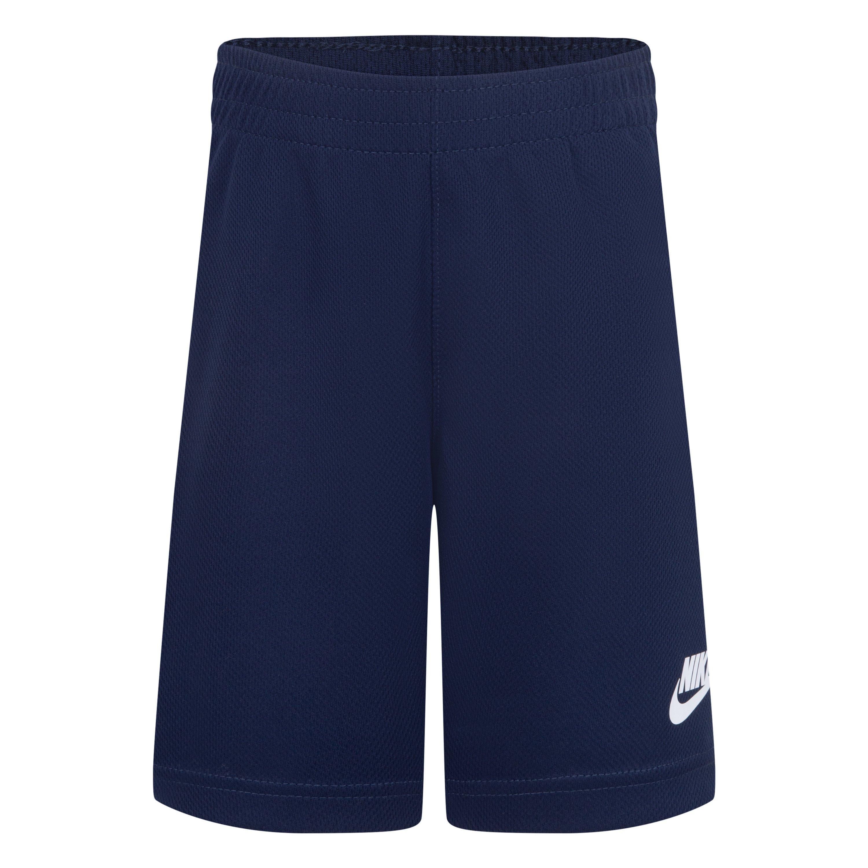 Nike Little Boys' Dri-FIT Futura Mesh 2-Piece Short Set - White/Navy - WHITE/NAVY Thumbnail View 8