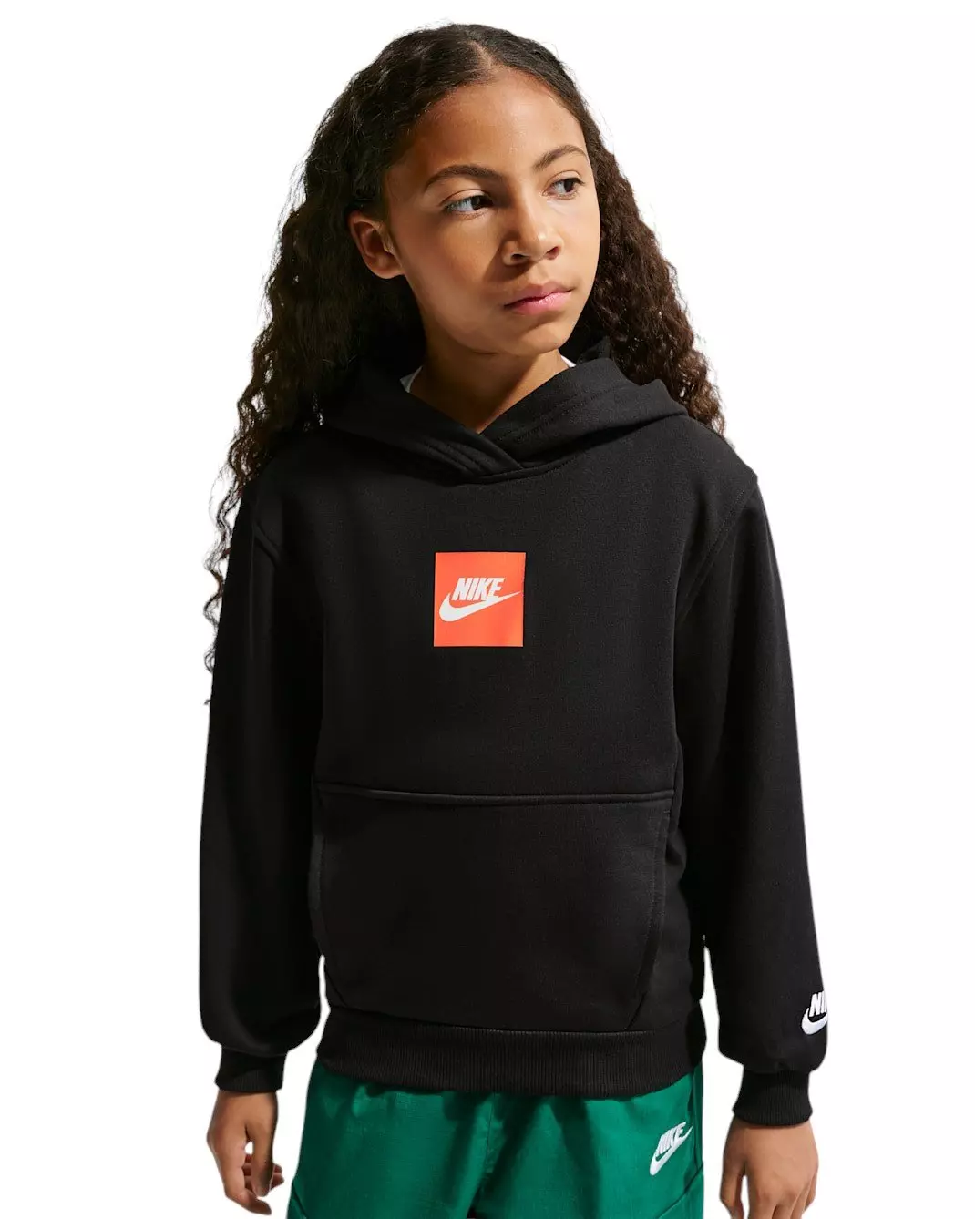 Nike Big Kids' Sportswear Club French Terry Hoodie - Black - BLACK