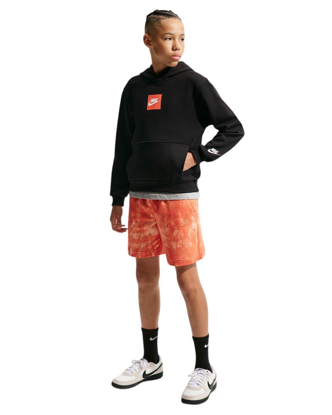 Nike Big Kids' Sportswear Club French Terry Hoodie - Black - BLACK Thumbnail View 6