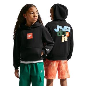 Nike Big Kids' Sportswear Club French Terry Hoodie - Black - BLACK