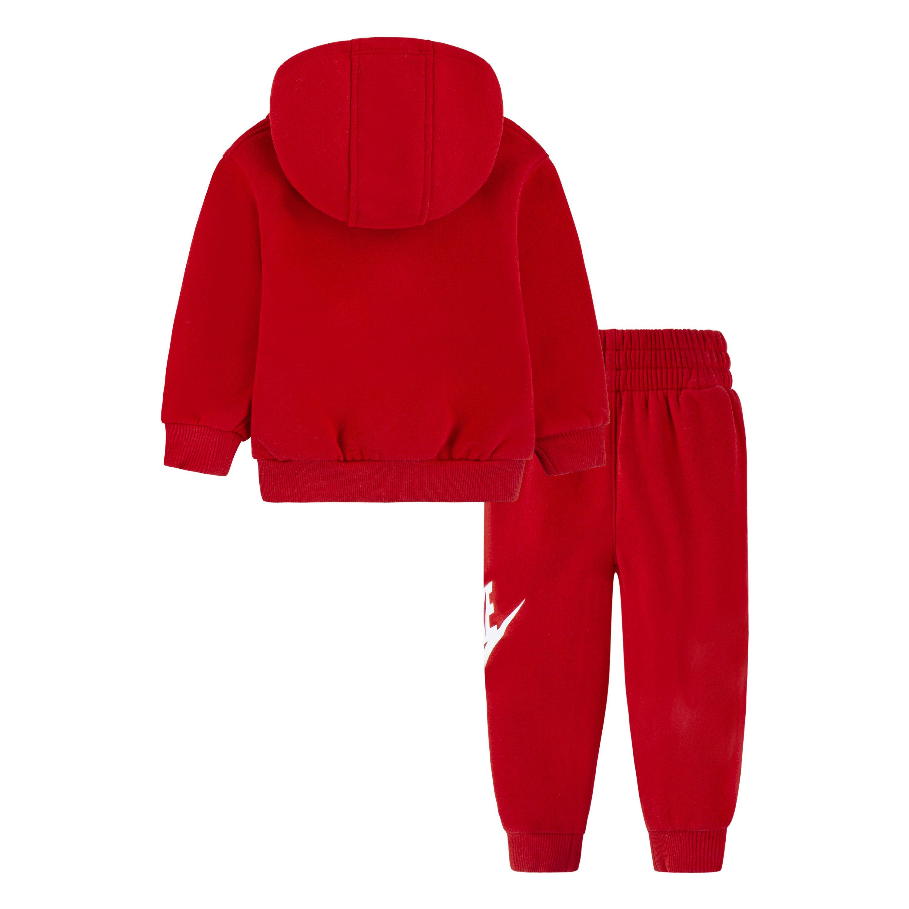 Nike Sportswear Club Fleece Infant Red Hoodie Set