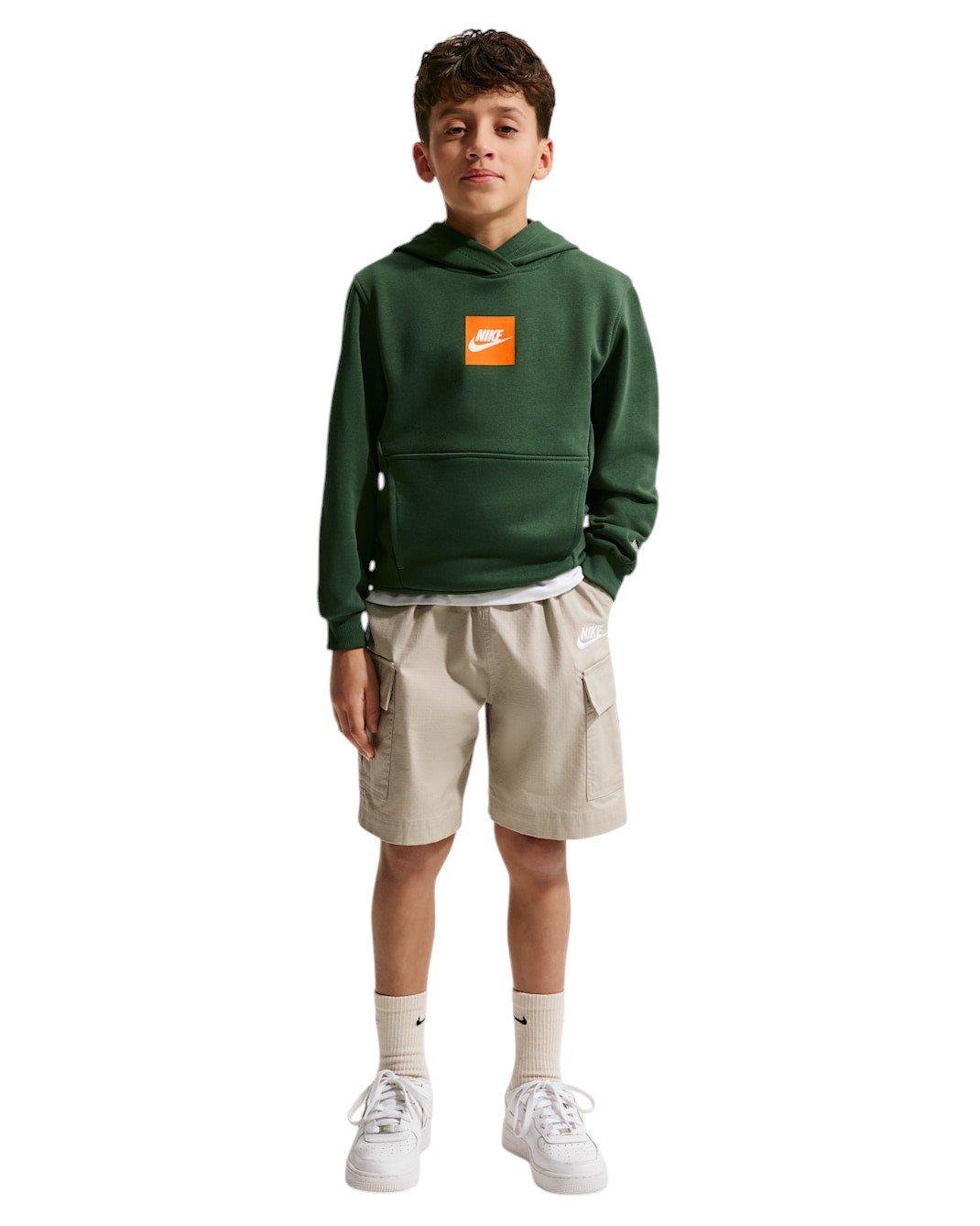 Nike Big Kids' Sportswear Club French Terry Hoodie - Fir Green - FIR GREEN Thumbnail View 6