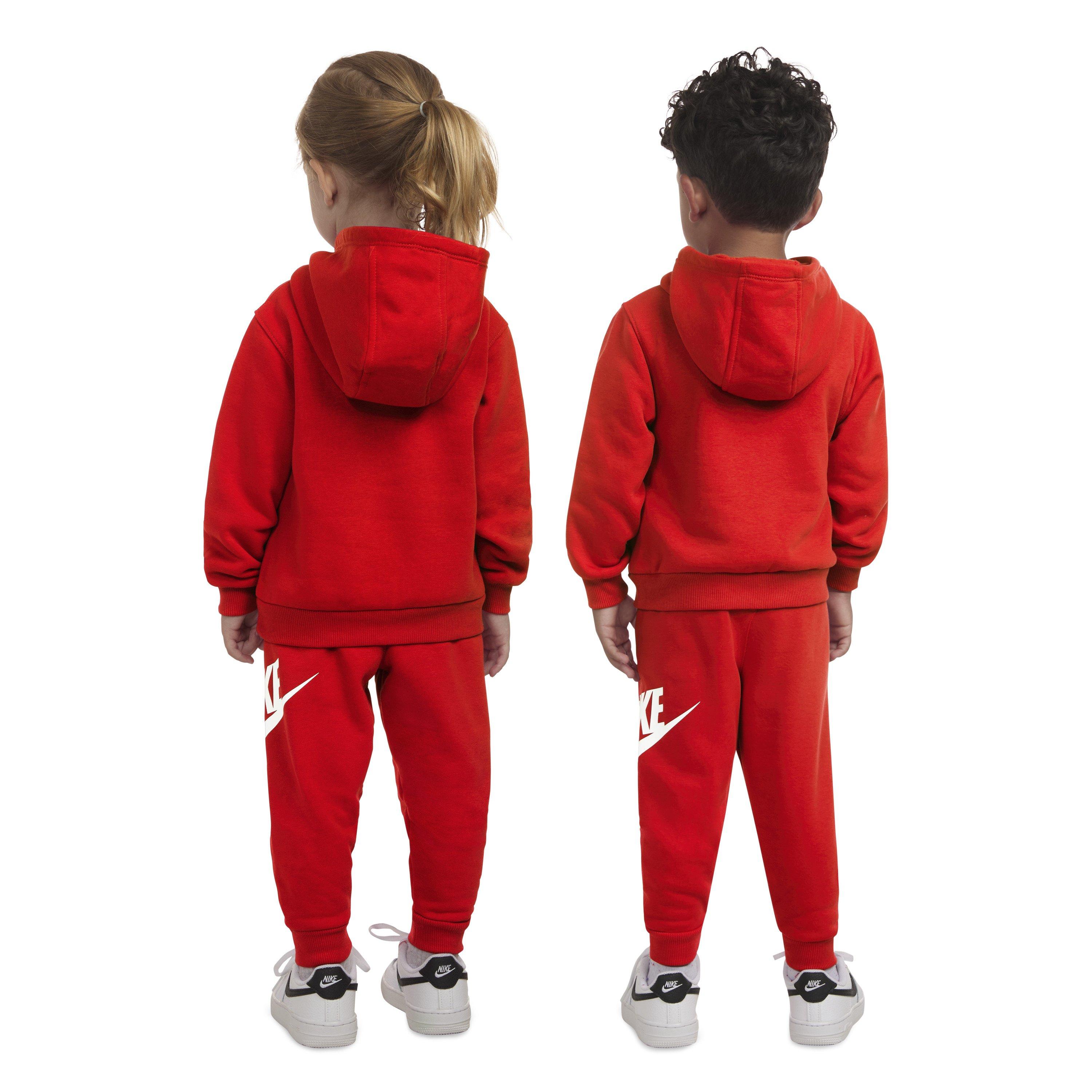 Nike Toddler Sportswear Club Fleece Hoodie Set - Red - RED Thumbnail View 2
