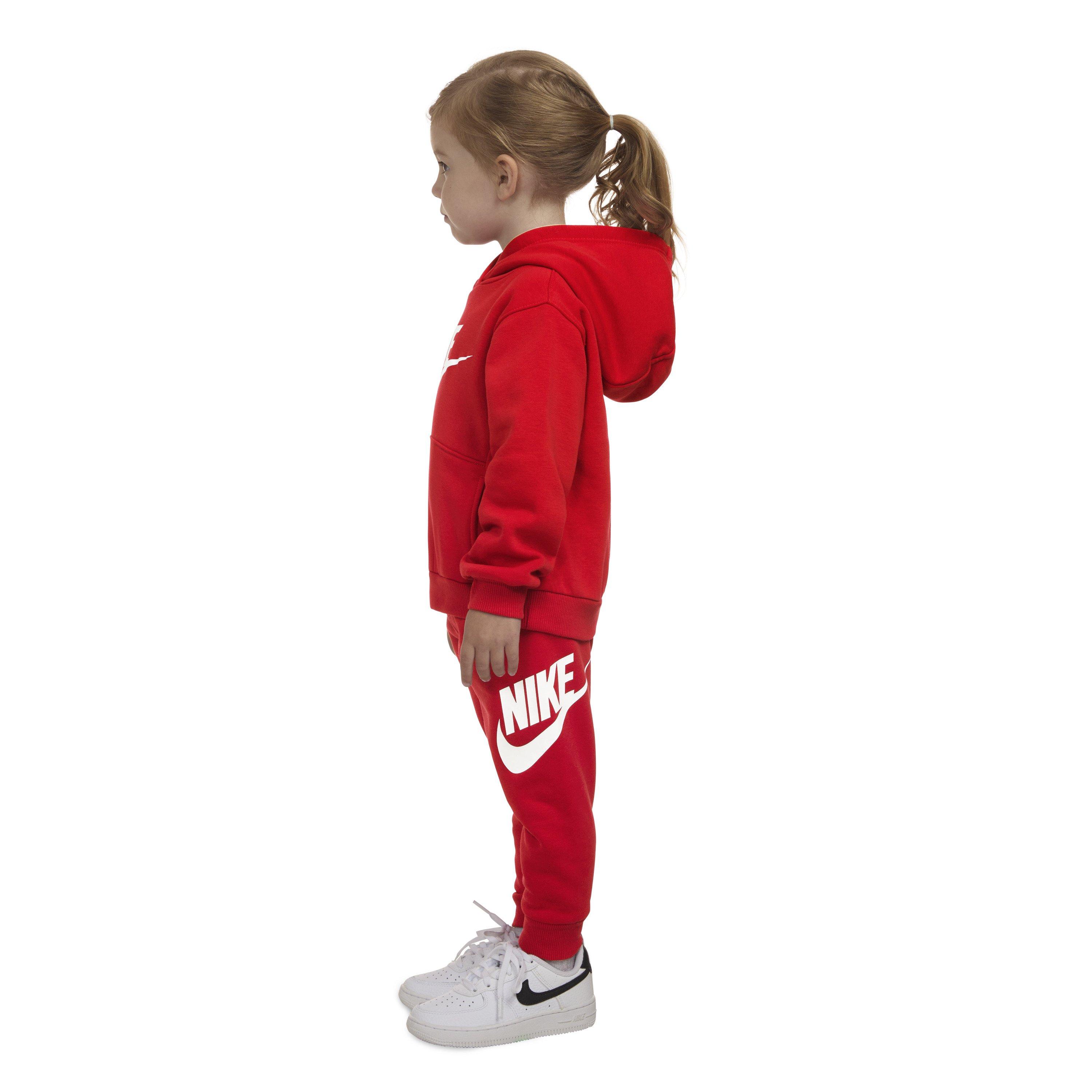 Nike Toddler Sportswear Club Fleece Hoodie Set - Red - RED Thumbnail View 5