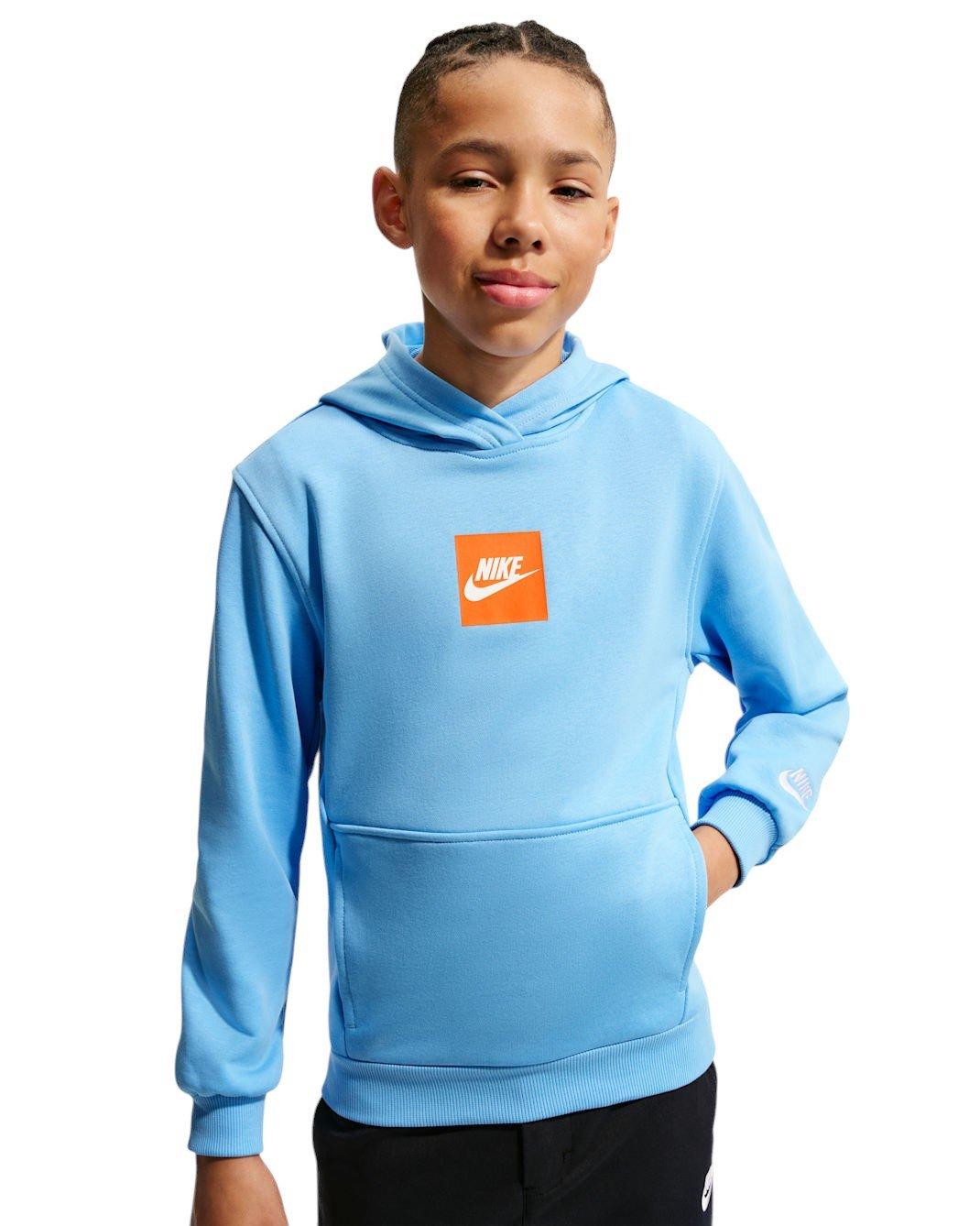 Nike Sportswear Club Big Kids' Football Blue French Terry Hoodie