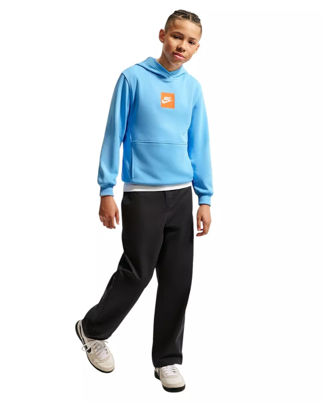 Nike Big Kids' Sportswear Club French Terry Hoodie - Football Blue - FOOTBALL BLUE