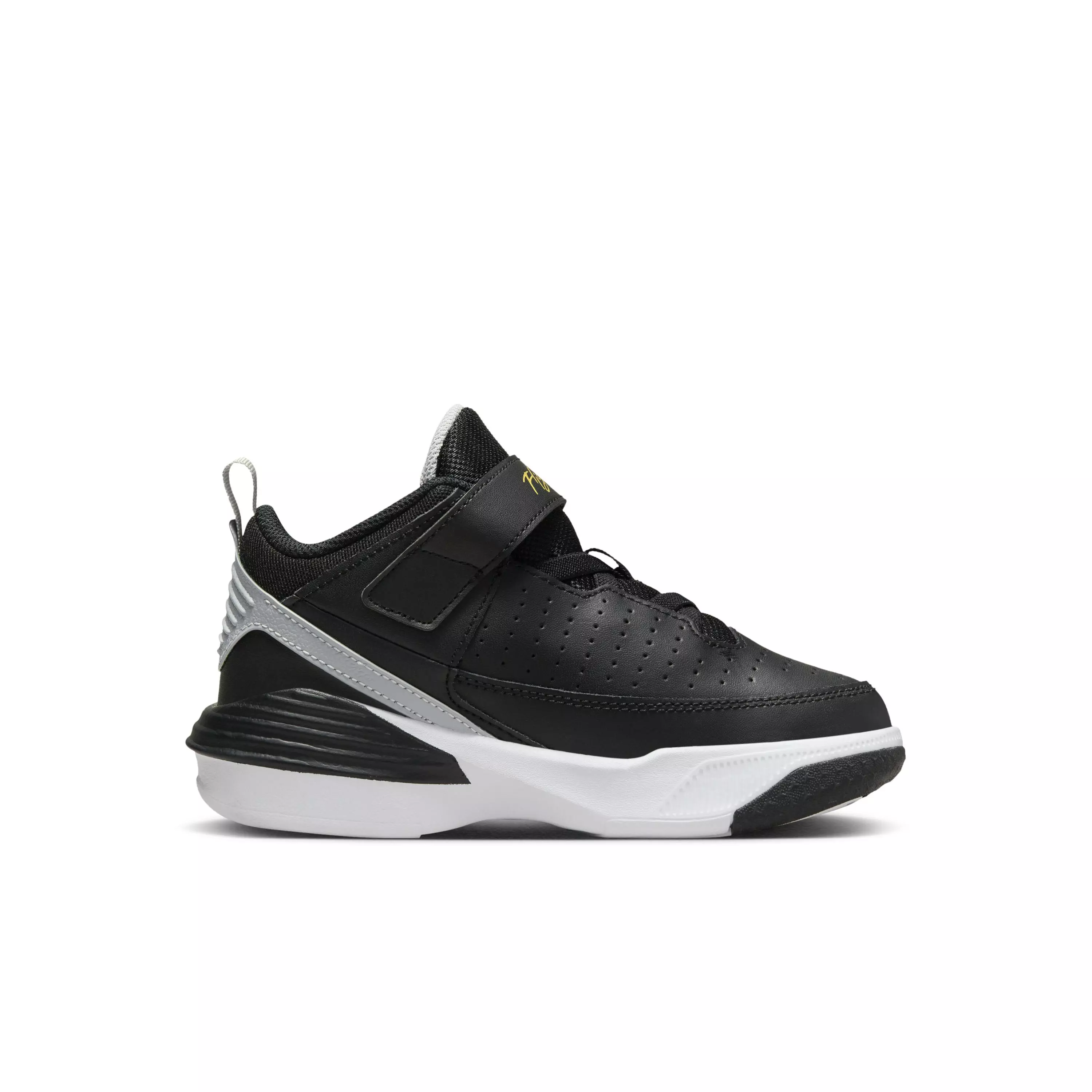 Jordan Max Aura 5 "Black/White/Wolf Grey/Metallic Gold" Preschool Boys' Shoe - BLACK/WHITE/GREY/GOLD
