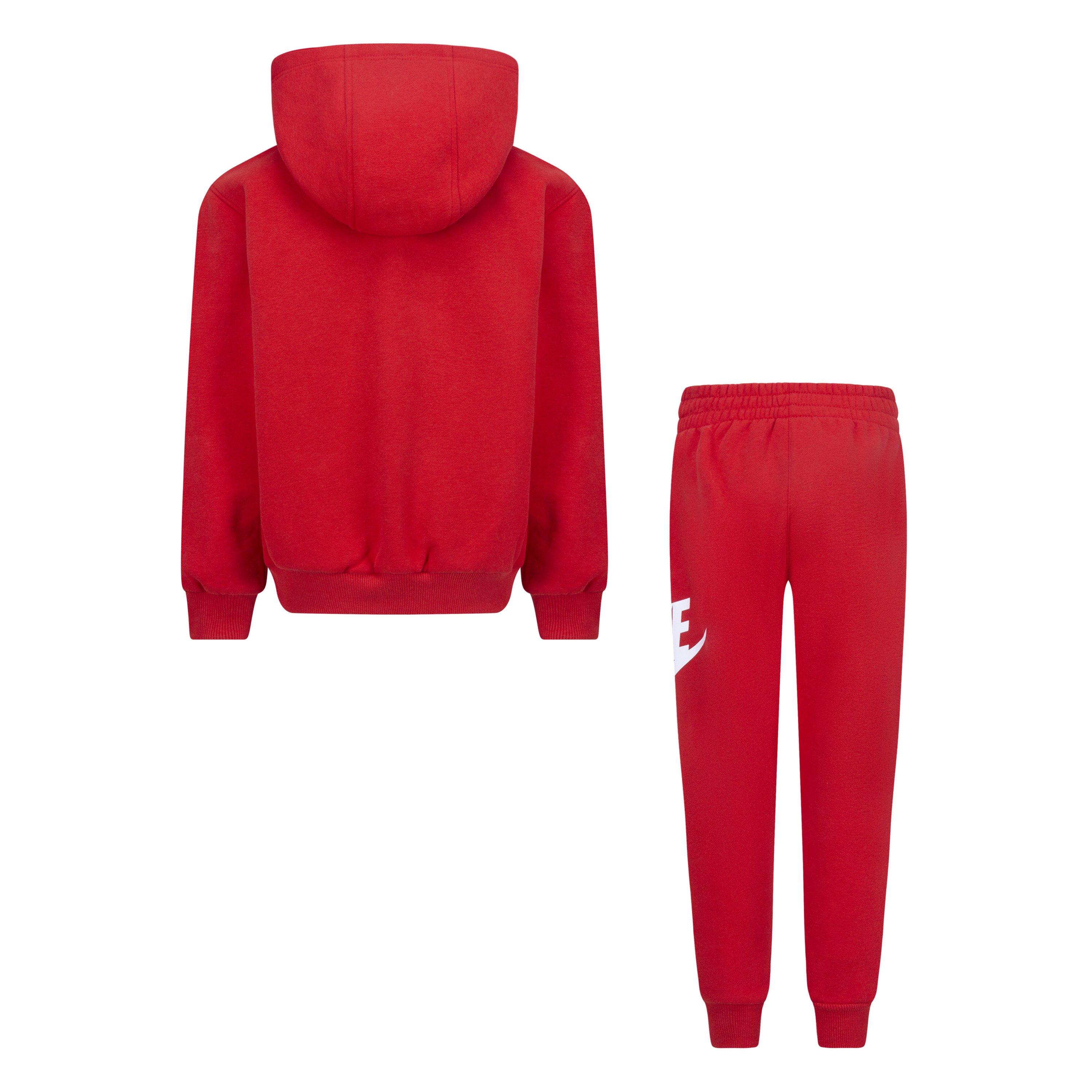 Nike Sportswear Club Fleece Little Kids' Red Hoodie Set
