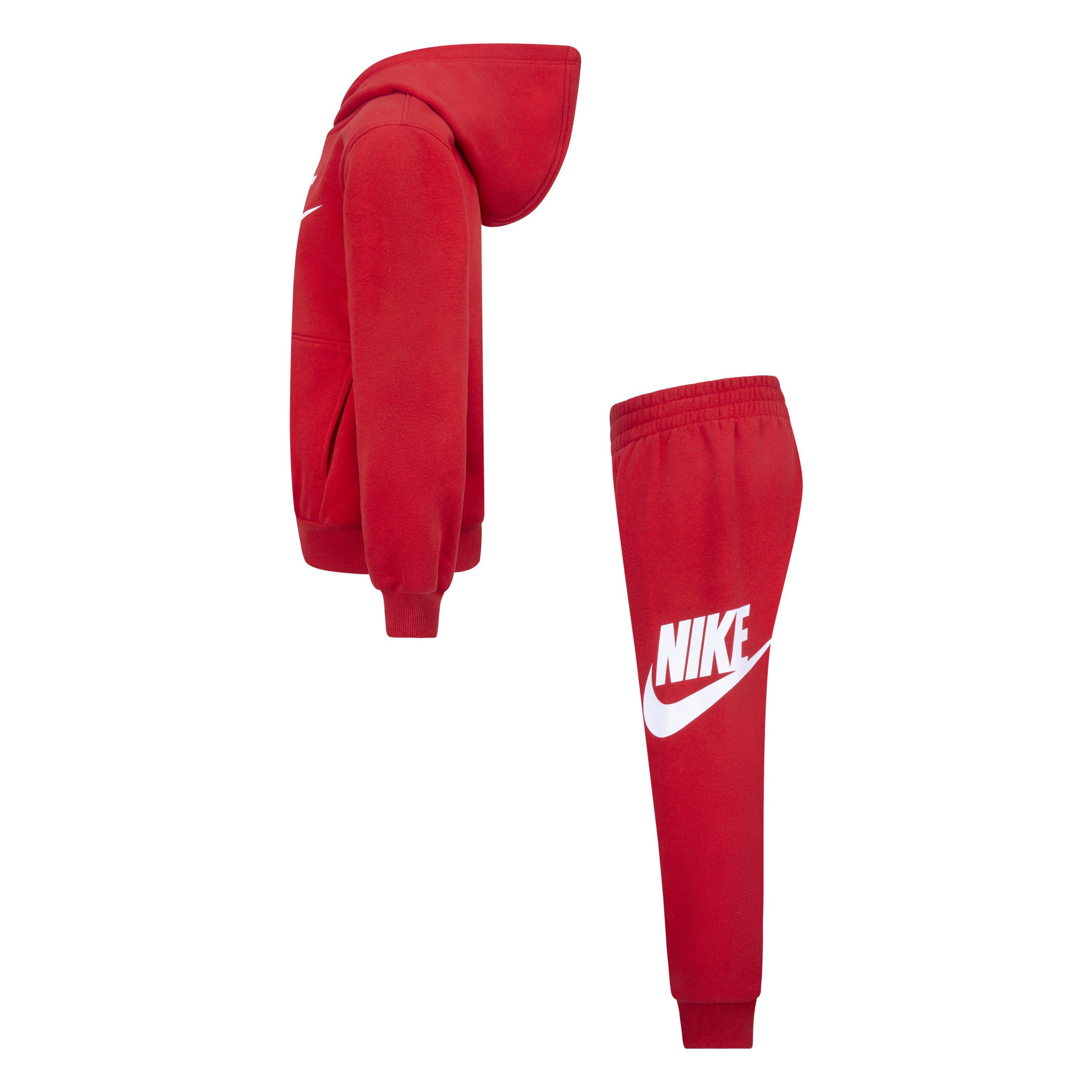 Nike Sportswear Club Fleece Little Kids' Red Hoodie Set
