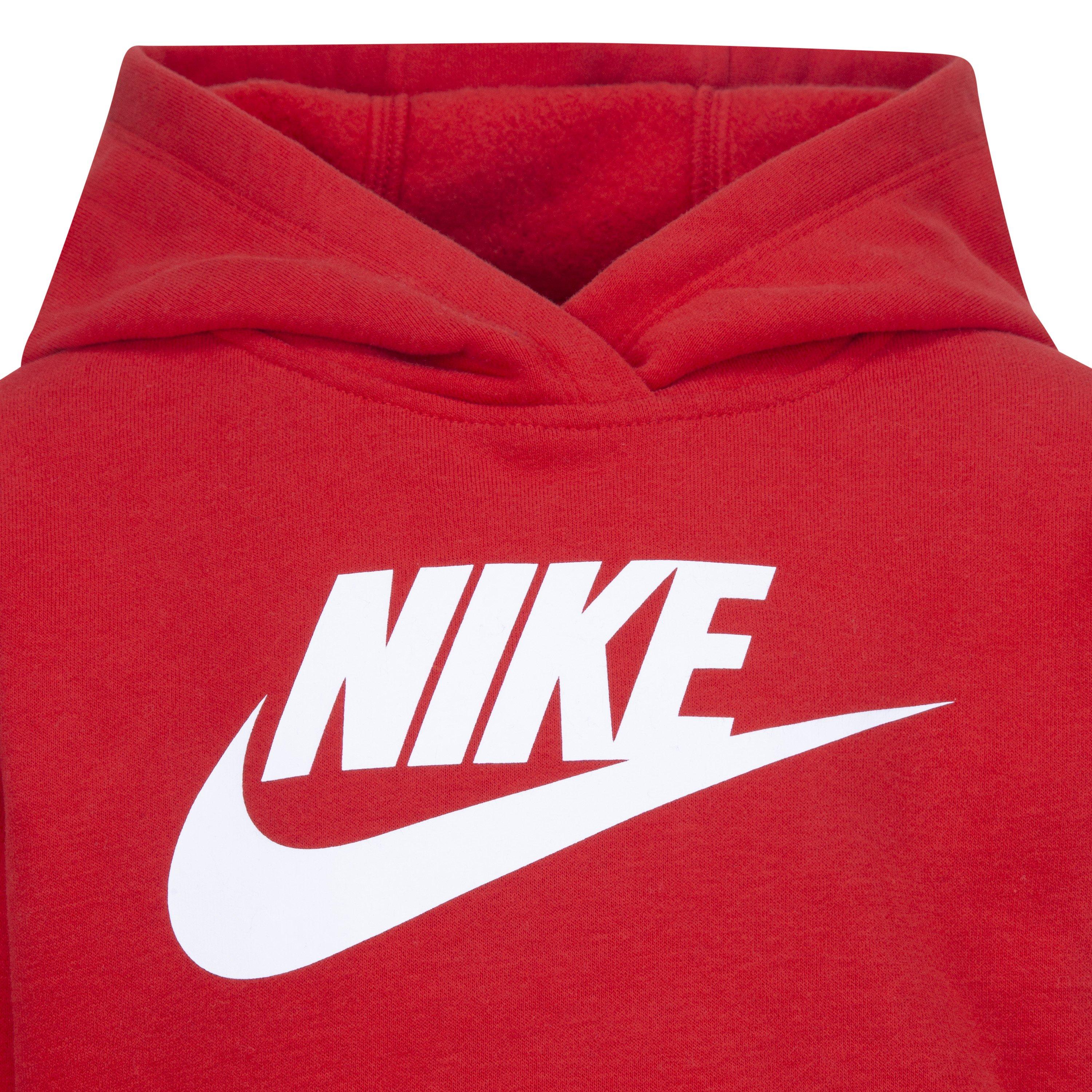 Nike Sportswear Club Fleece Little Kids' Red Hoodie Set