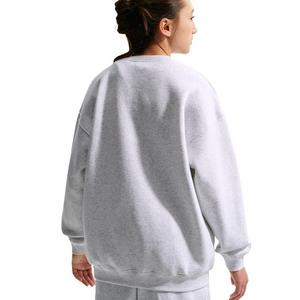 Nike Big Girls' Sportswear Studio Oversized Crewneck Sweatshirt - Grey Heather