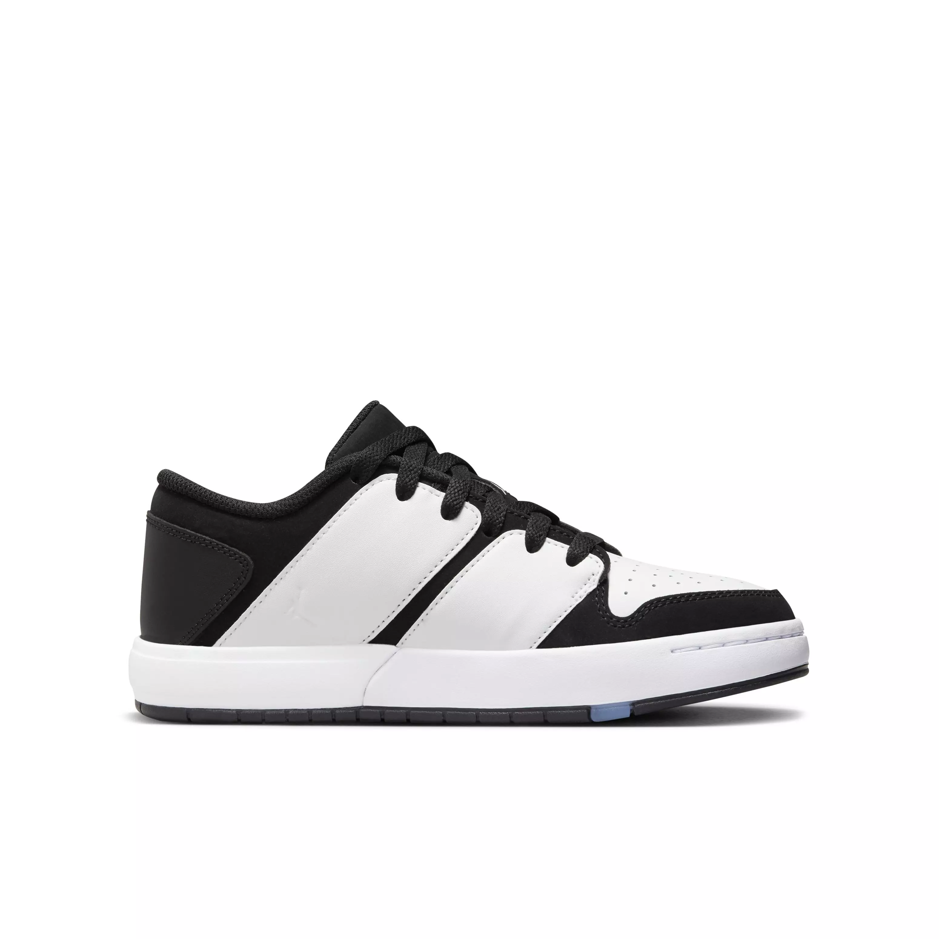 Jordan Nu Retro 1 Low "White/White/Black" Grade School Boys' Shoe - WHITE/WHITE/BLACK