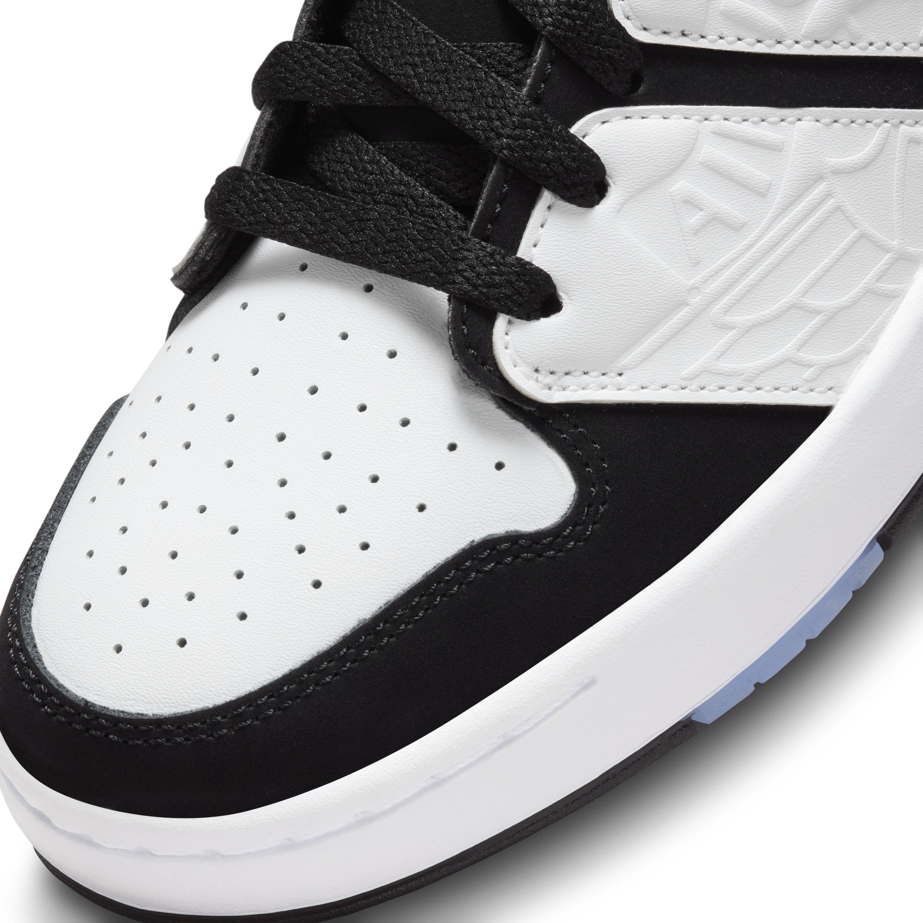 Jordan Nu Retro 1 Low Grade School Boys' "White/White/Black" Shoe