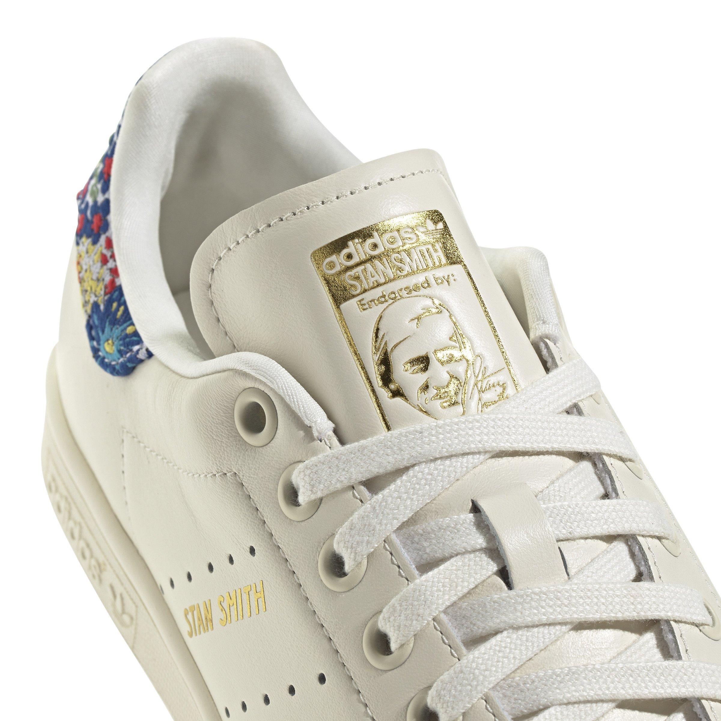 adidas Originals Stan Smith x Liberty London "Off White/Gold Metallic" Women's Shoe - OFF WHITE/GOLD Thumbnail View 7