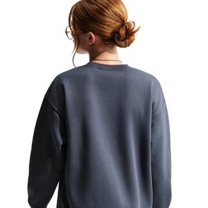 Nike Big Girls' Sportswear Studio Oversized Crewneck Sweatshirt - Blue - BLUE