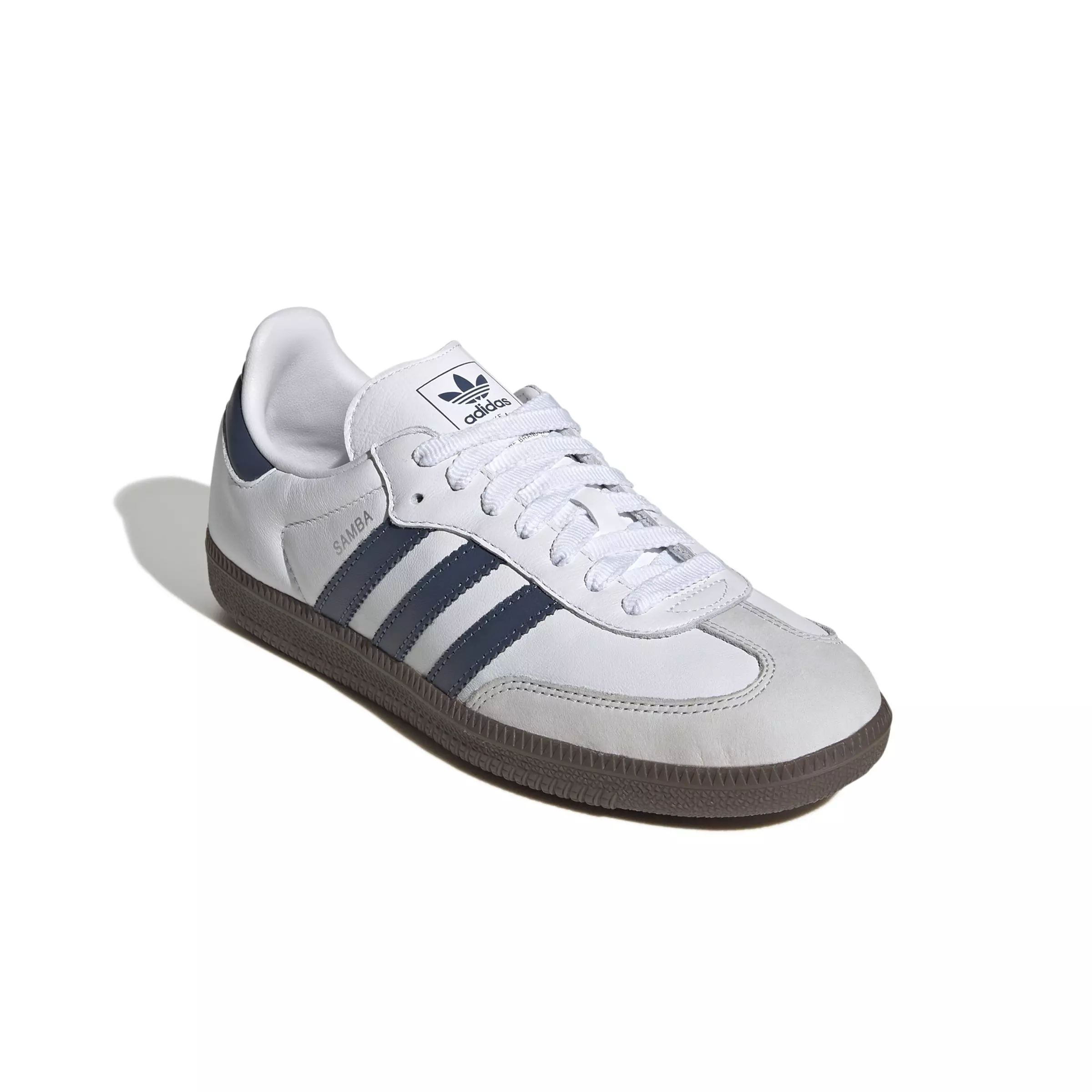 adidas Originals Samba OG "Ftwr White/Preloved Ink/Dash Grey" Women's Shoe - WHITE/INK/GREY