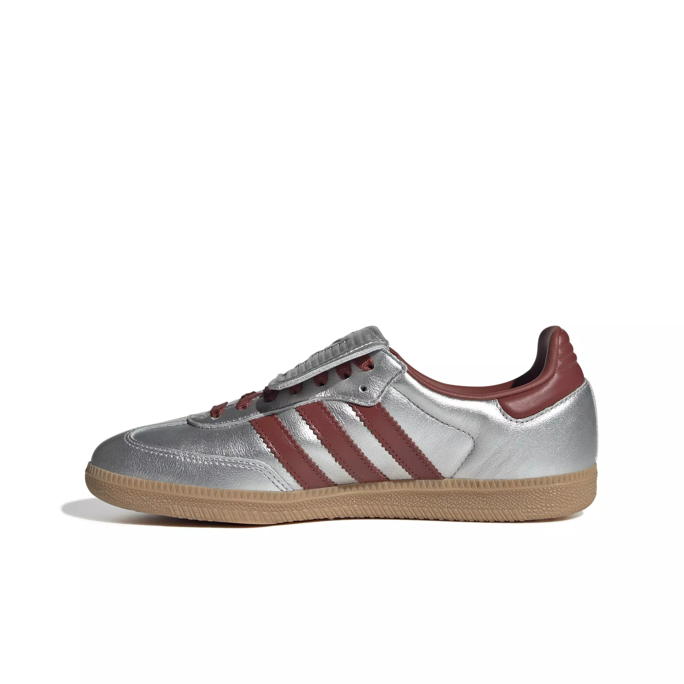 adidas Originals Samba LT "Silver Metallic/Preloved Ruby/Gum 3" Women's Shoe - SILVER/RUBY/GUM