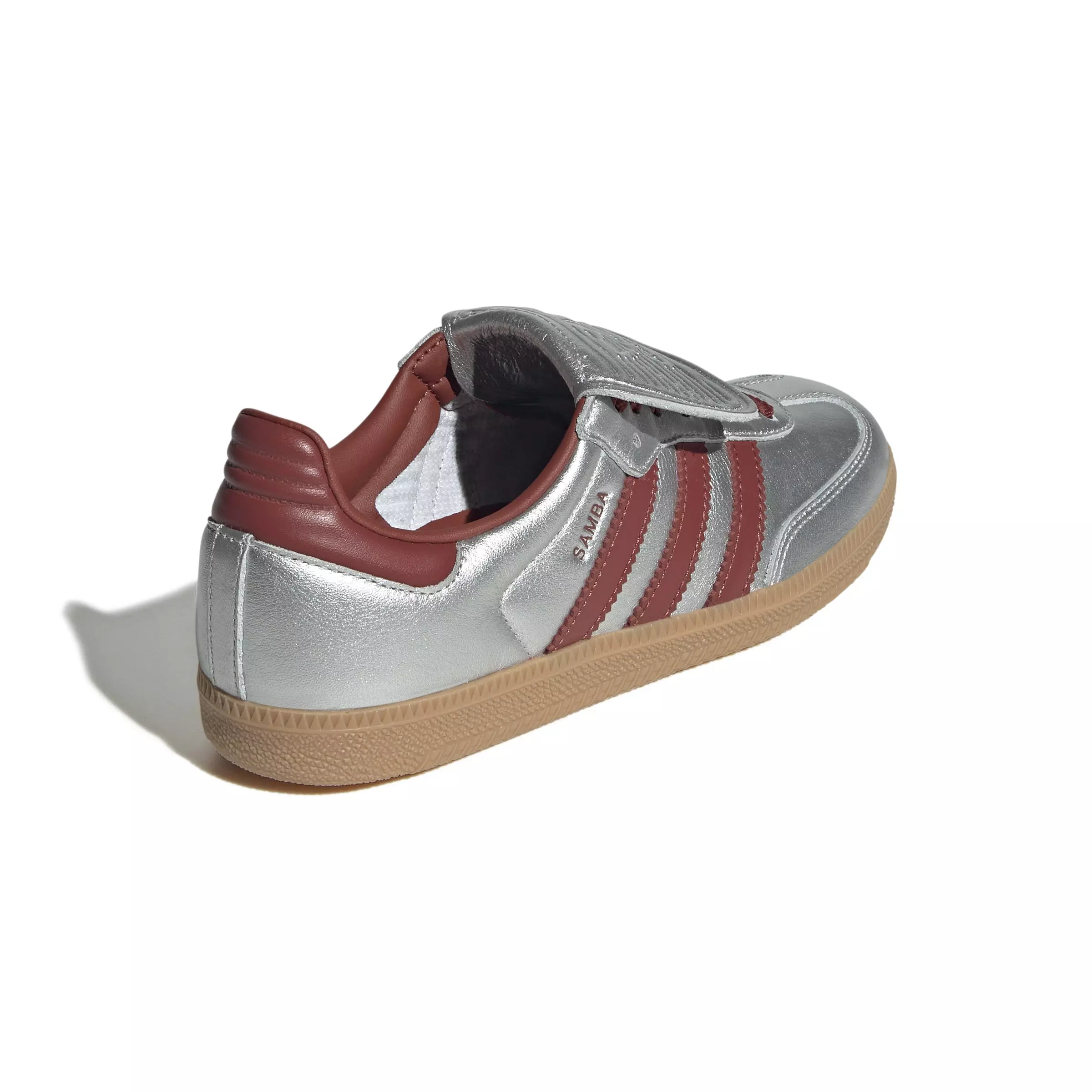 adidas Originals Samba LT "Silver Metallic/Preloved Ruby/Gum 3" Women's Shoe - SILVER/RUBY/GUM
