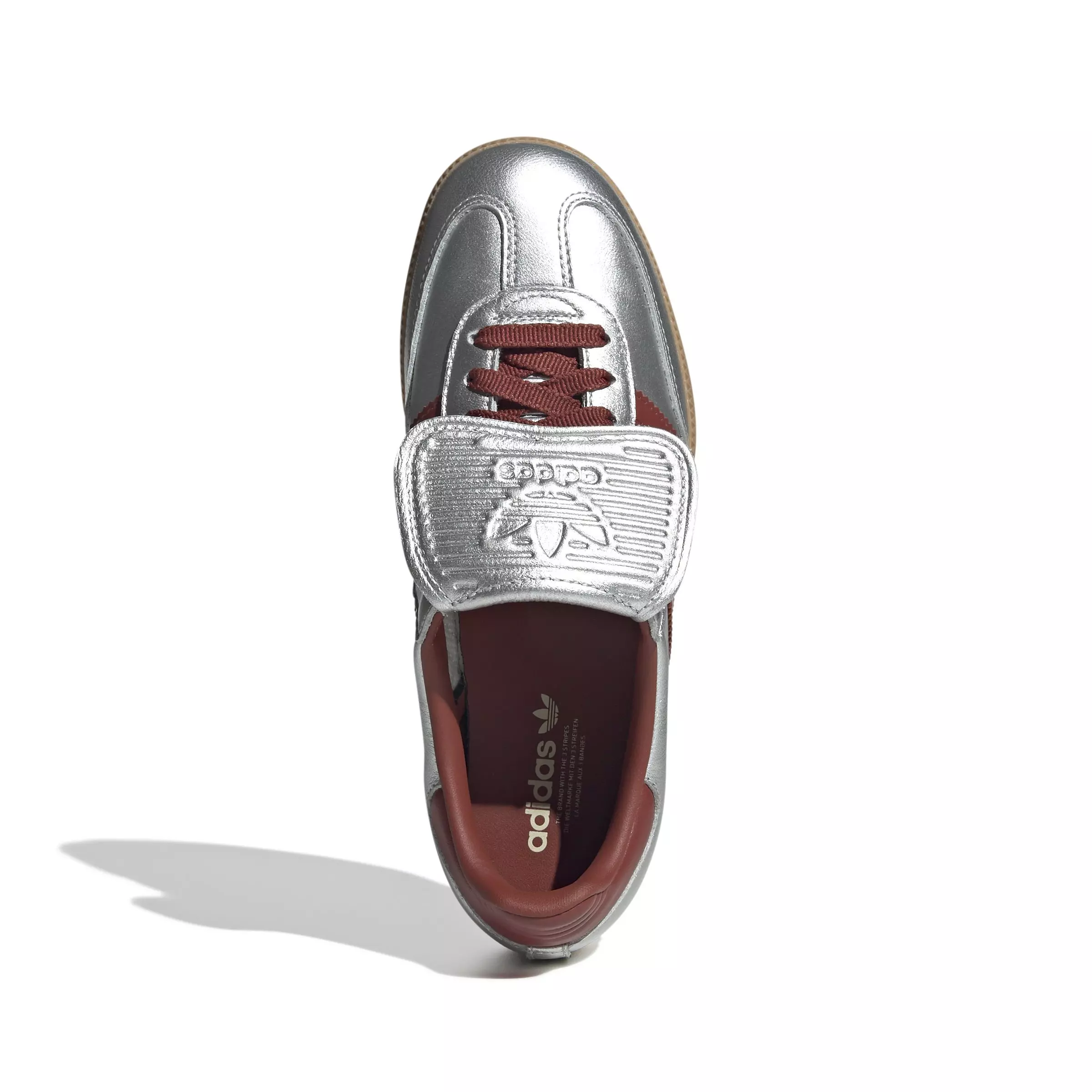 adidas Originals Samba LT "Silver Metallic/Preloved Ruby/Gum 3" Women's Shoe - SILVER/RUBY/GUM