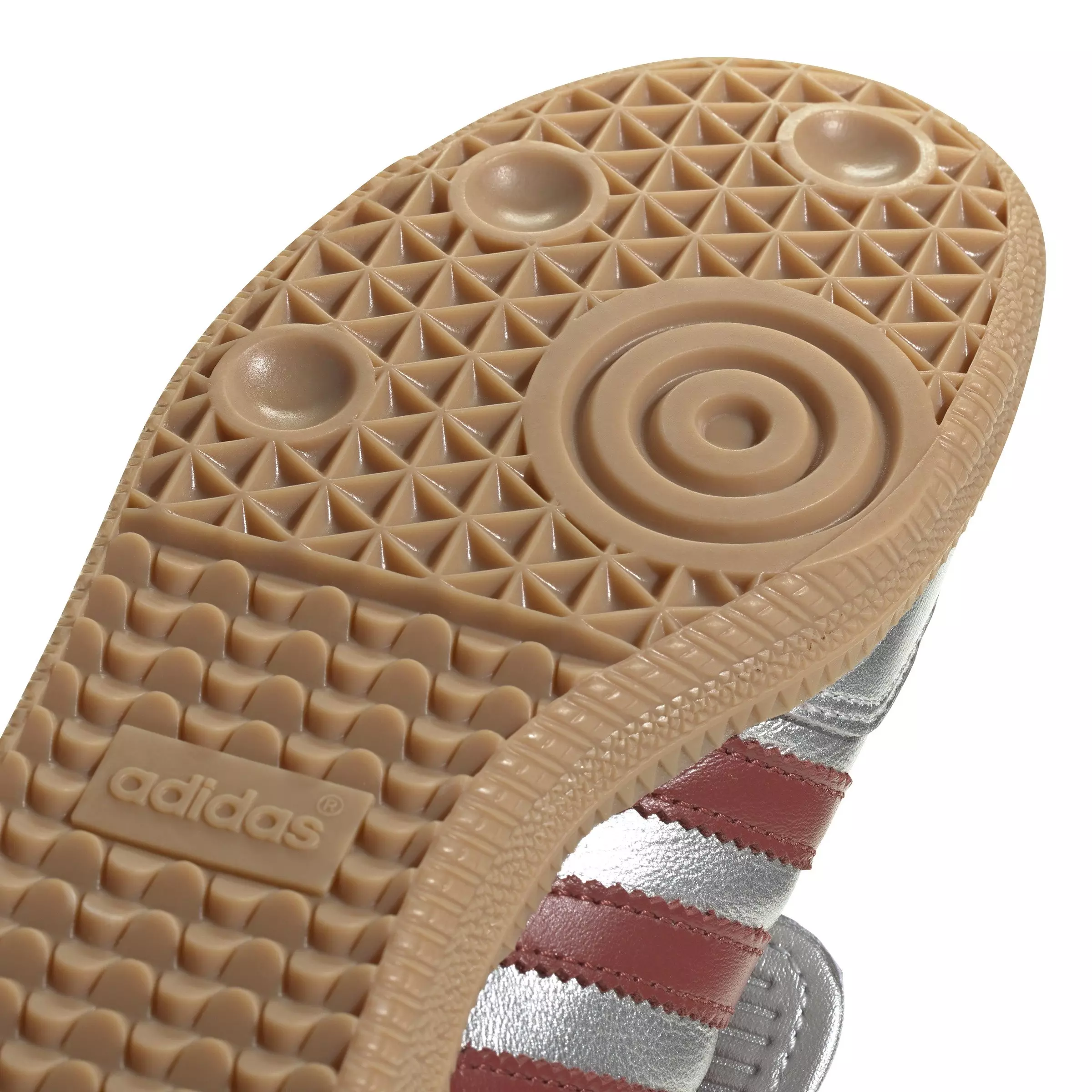 adidas Originals Samba LT "Silver Metallic/Preloved Ruby/Gum 3" Women's Shoe - SILVER/RUBY/GUM