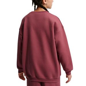 Nike Big Girls' Sportswear Studio Oversized Crewneck Sweatshirt - Maroon