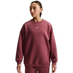Nike Big Girls' Sportswear Studio Oversized Crewneck Sweatshirt - Maroon