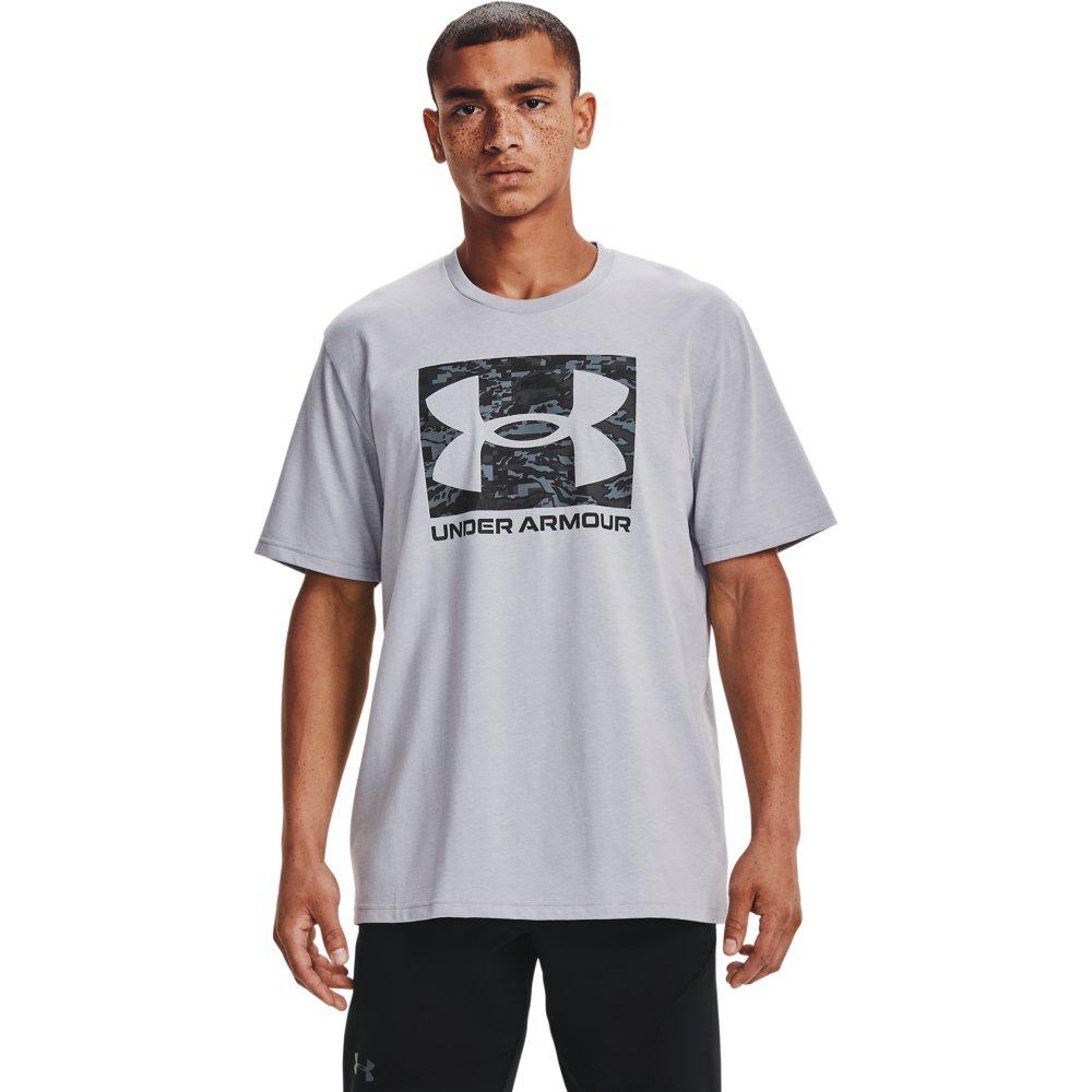 Under Armour Men's ABC Camo Boxed Logo Tee - Black - LT GREY Thumbnail View 1
