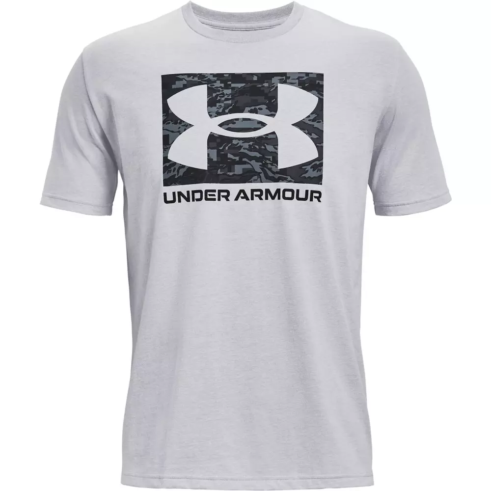 Under Armour Men's ABC Camo Boxed Logo Tee - Black - LT GREY