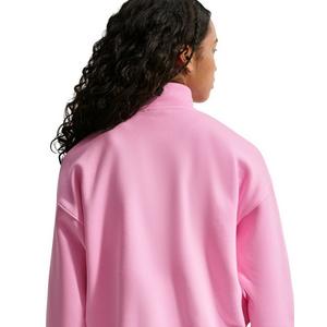 Nike Big Girls' Sportswear Studio Fleece Oversized 1/4 Zip - Pink