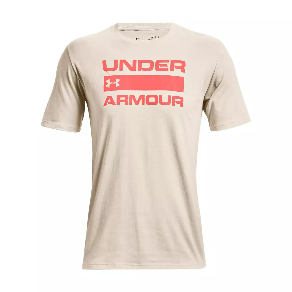 Under Armour Men's Stacked Logo Fill Tee - WHITE/RED