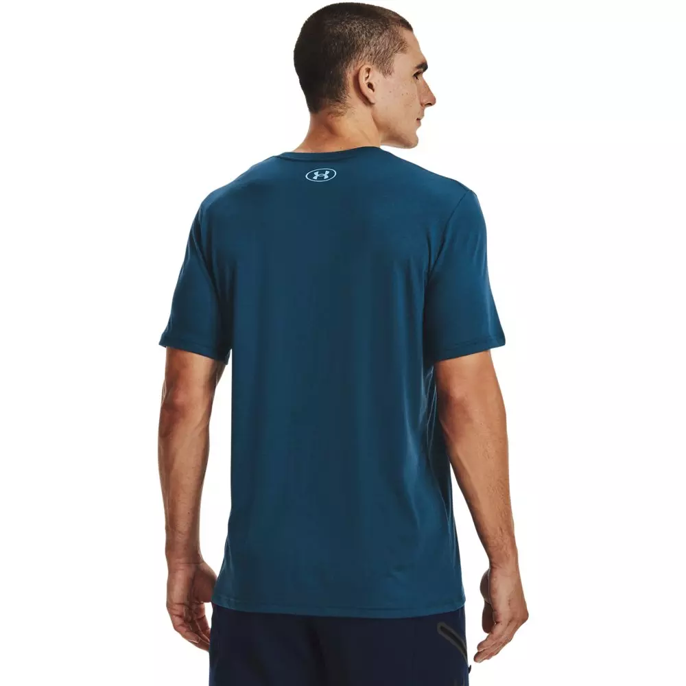 Under Armour Men's Stacked Logo Fill Tee - BLUE