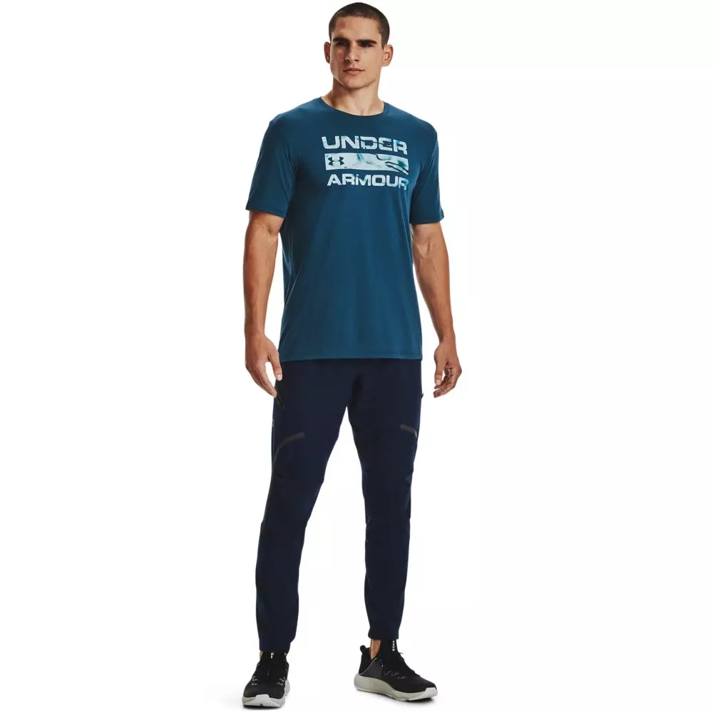 Under Armour Men's Stacked Logo Fill Tee - BLUE