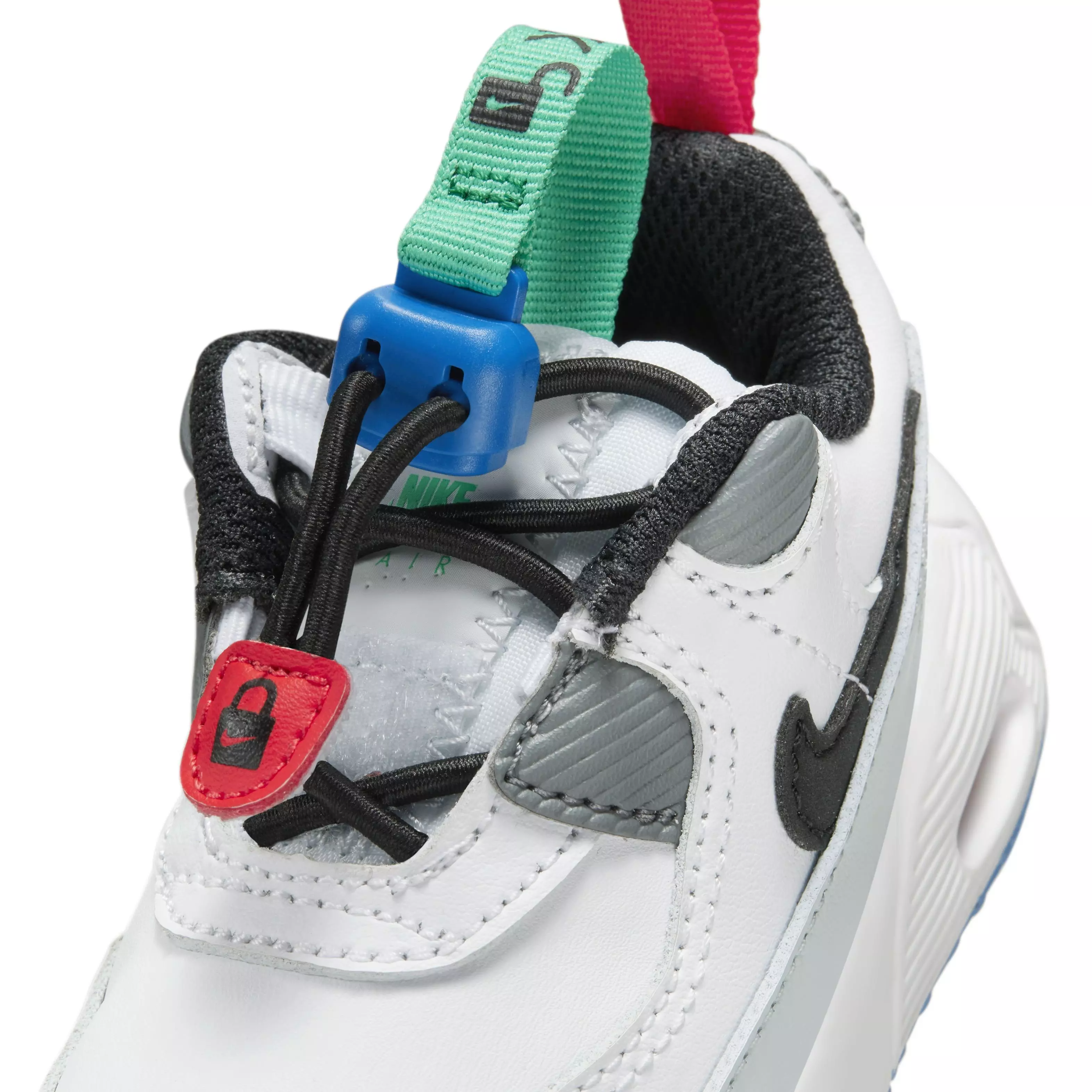 Nike Air Max 90 Toggle "White/Pure Platinum/Stadium Green/Black" Infant Boys' Shoe - WHITE/PLATINUM/GREEN/BLACK