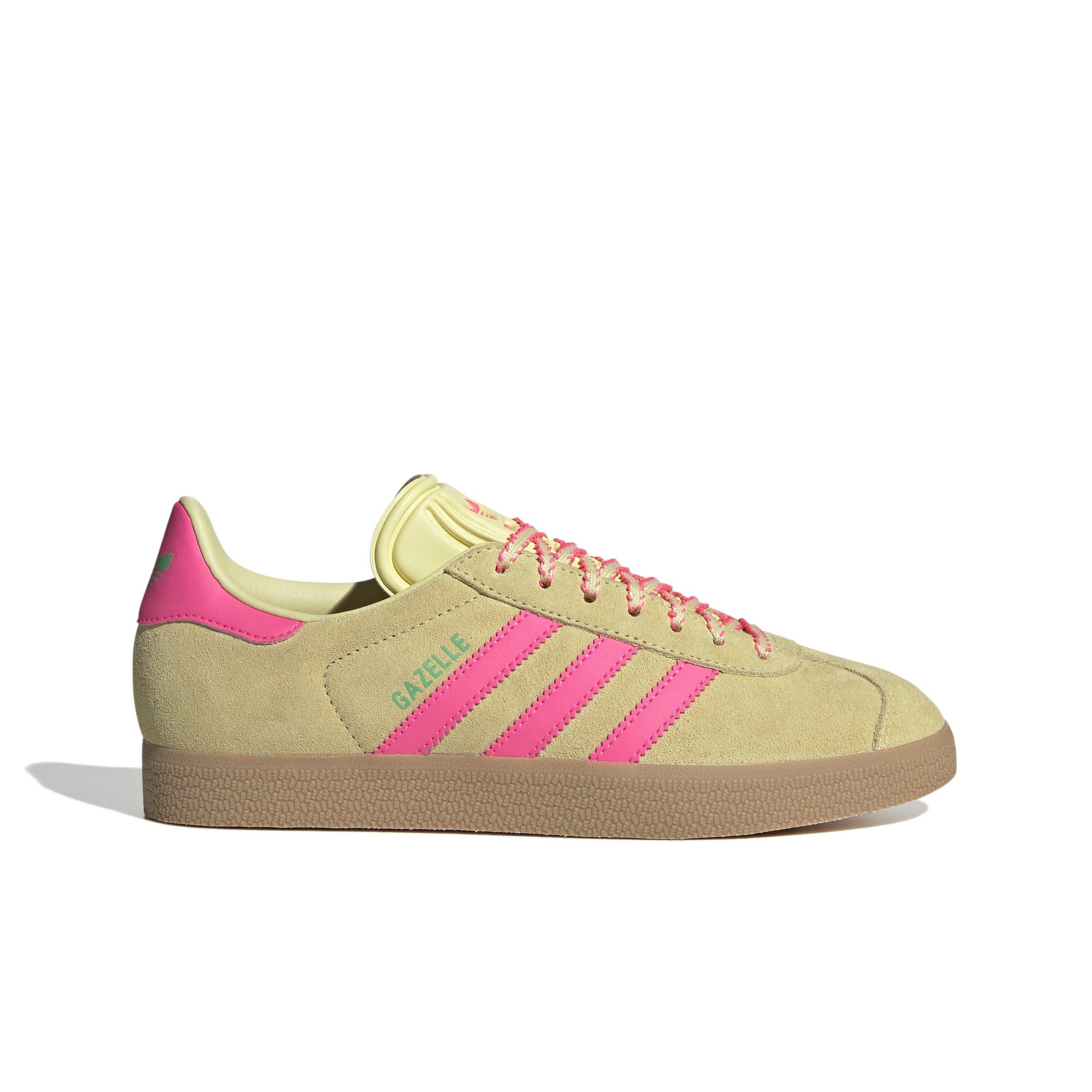 adidas Originals Gazelle "Powder Yellow/Lucid Pink/Gum 3" Women's Shoe - YELLOW/PINK/GUM