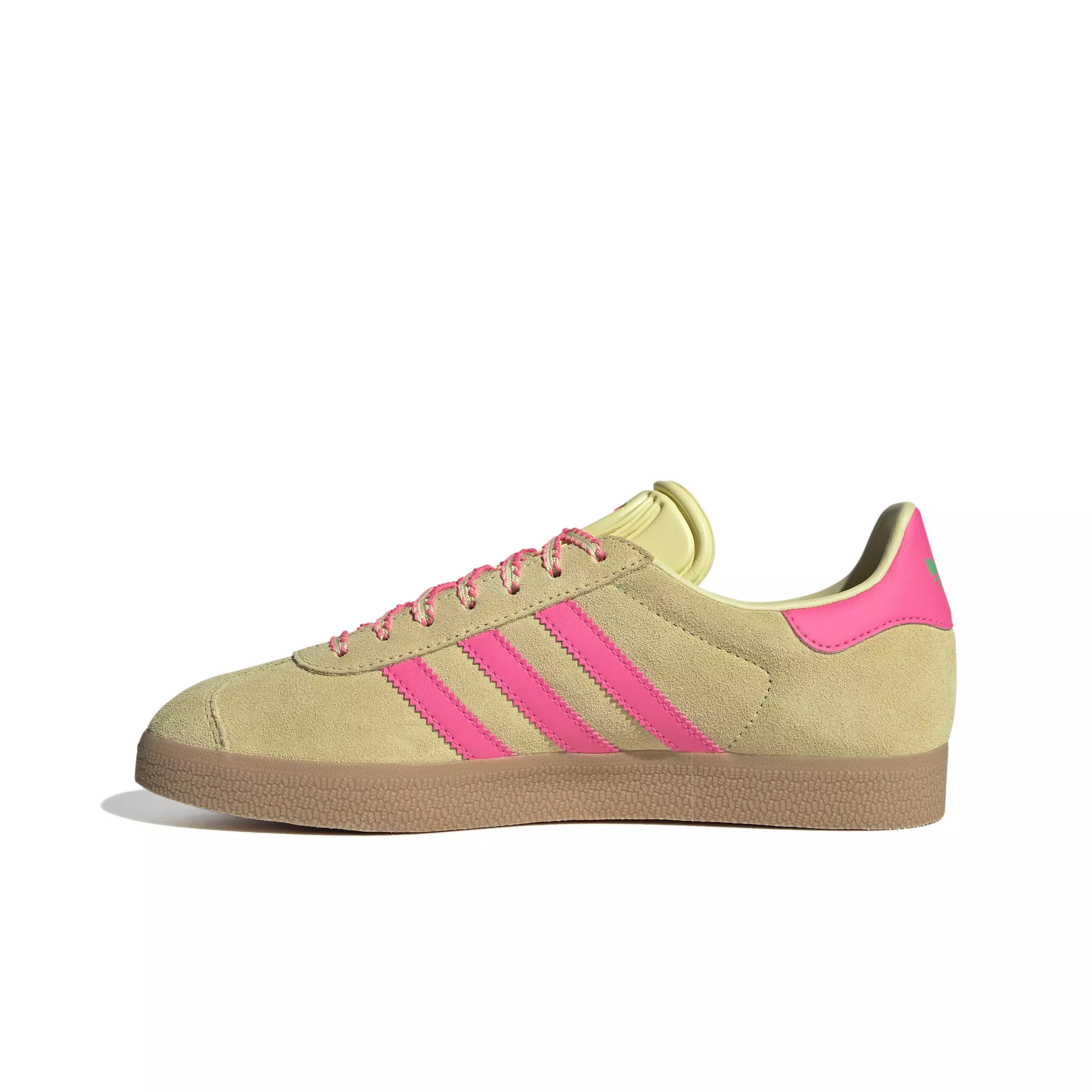 adidas Originals Gazelle "Powder Yellow/Lucid Pink/Gum 3" Women's Shoe - YELLOW/PINK/GUM
