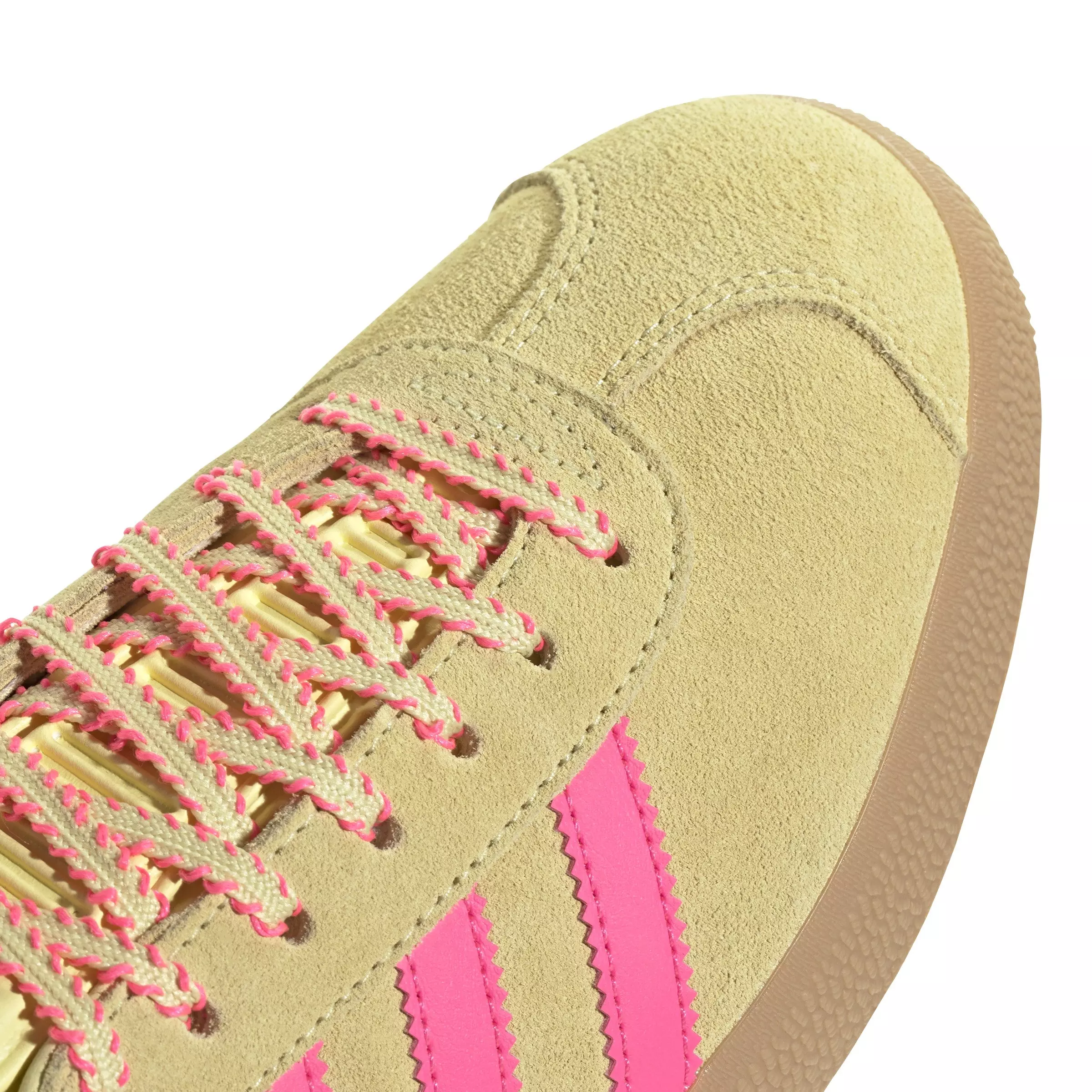 adidas Originals Gazelle "Powder Yellow/Lucid Pink/Gum 3" Women's Shoe - YELLOW/PINK/GUM