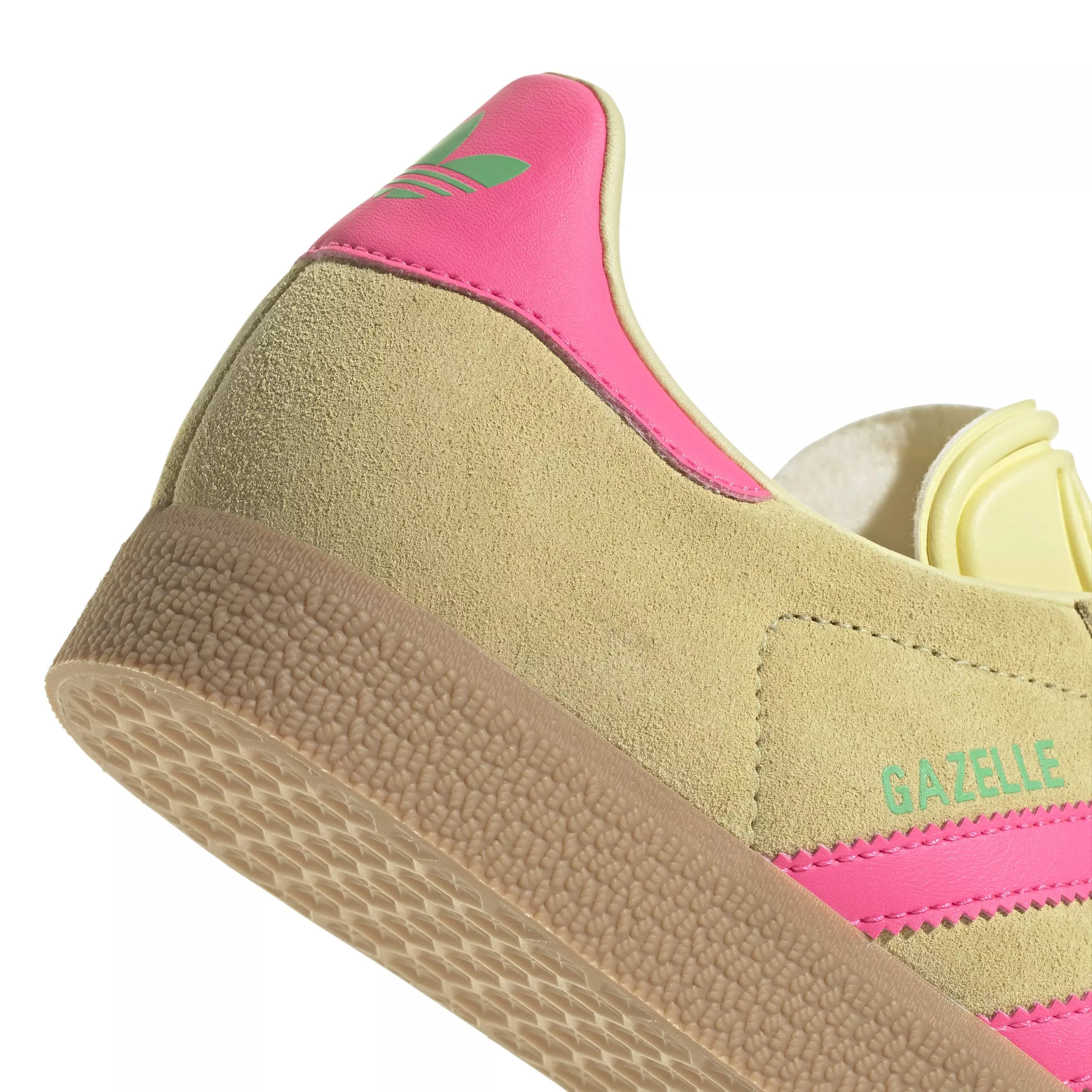 adidas Originals Gazelle "Powder Yellow/Lucid Pink/Gum 3" Women's Shoe - YELLOW/PINK/GUM