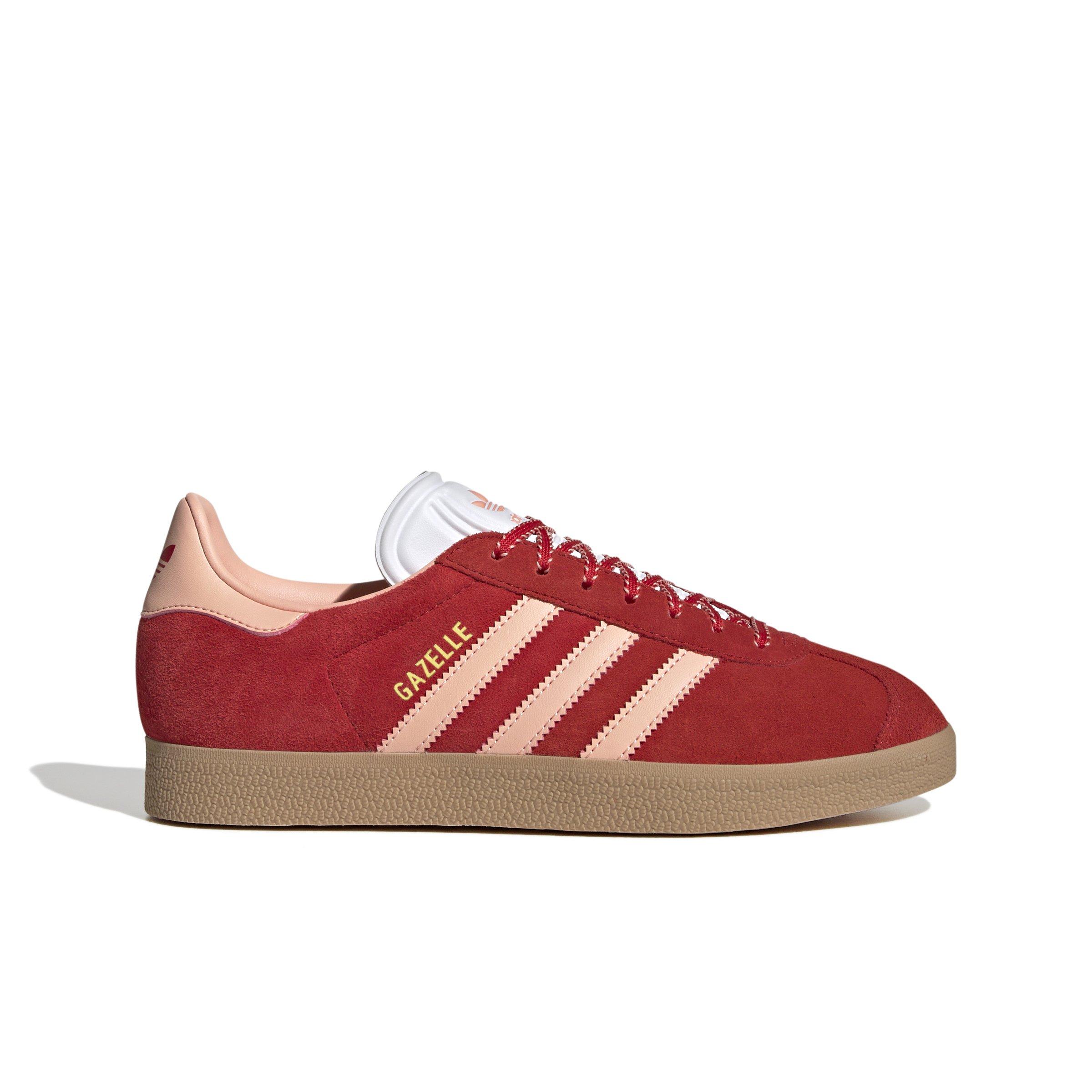 adidas Originals Gazelle "Better Scarlet/Glow Pink/Gold Metallic" Women's Shoe - SCARLET/PINK/GOLD Thumbnail View 1