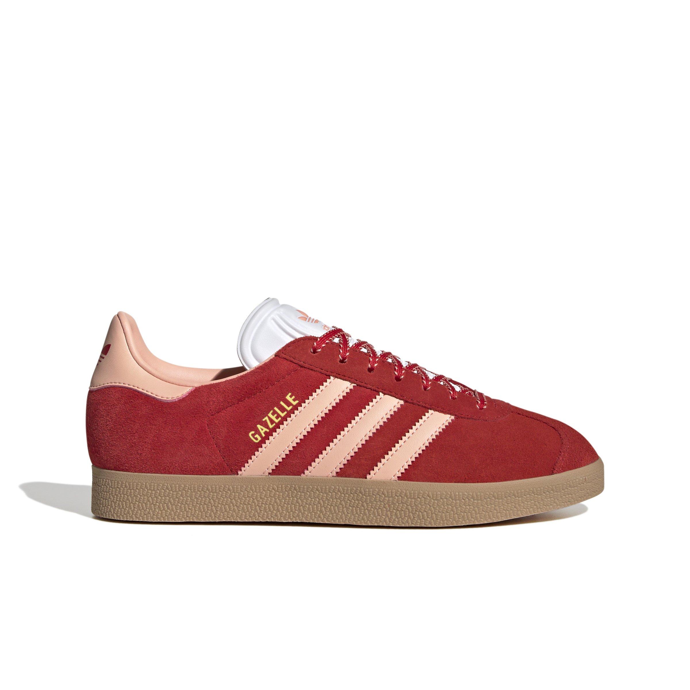 adidas Originals Gazelle "Better Scarlet/Glow Pink/Gold Metallic" Women's Shoe - SCARLET/PINK/GOLD