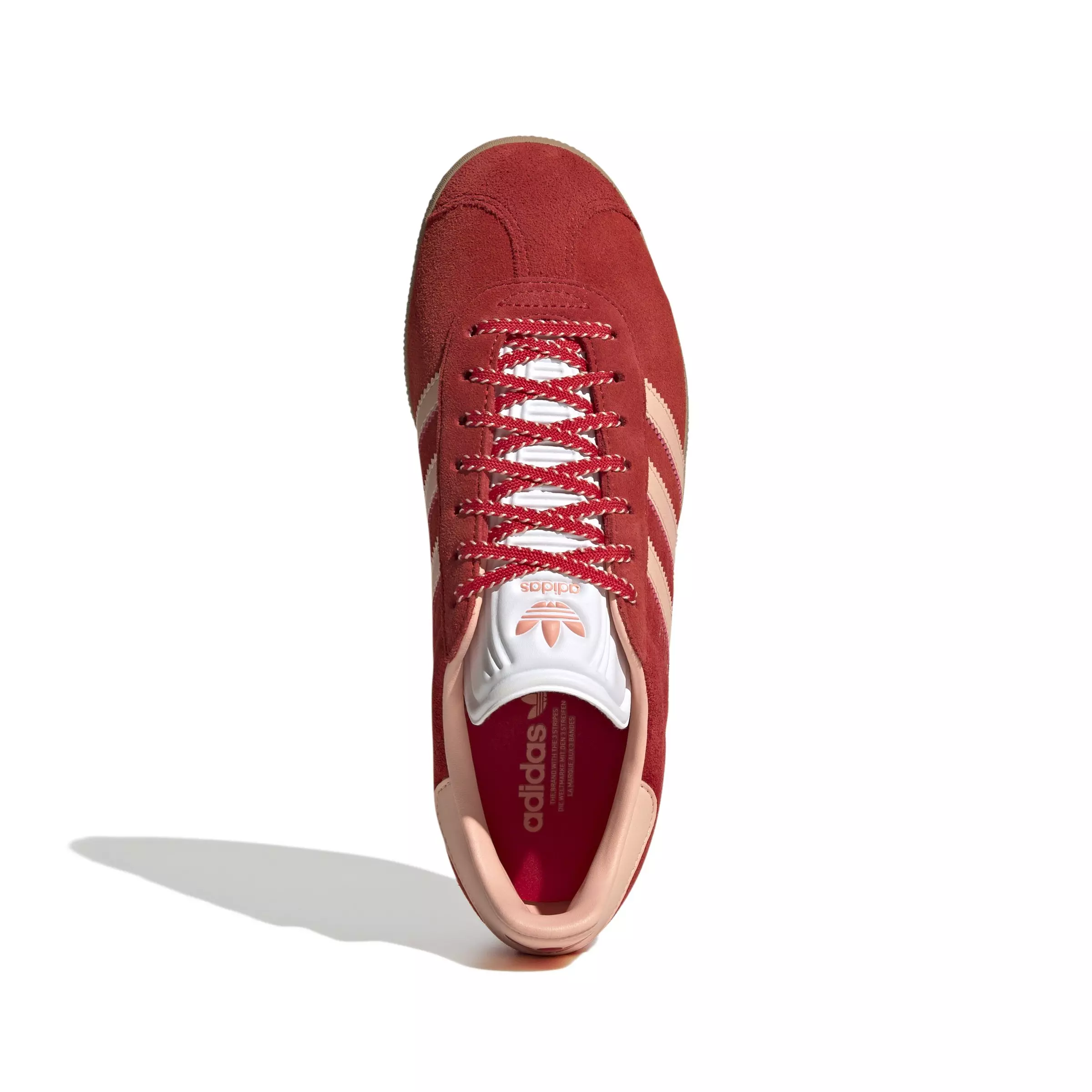 adidas Originals Gazelle "Better Scarlet/Glow Pink/Gold Metallic" Women's Shoe - SCARLET/PINK/GOLD