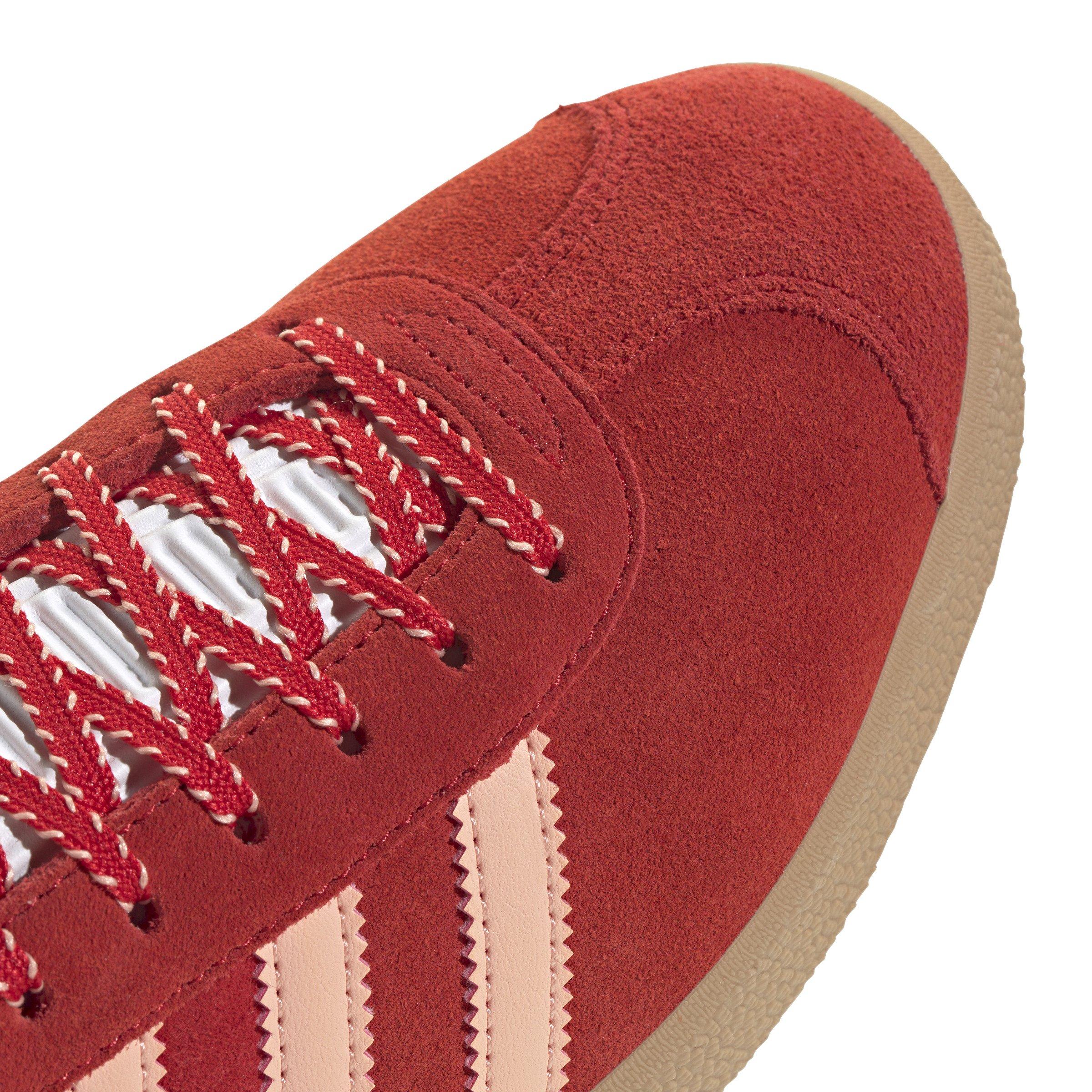 adidas Originals Gazelle "Better Scarlet/Glow Pink/Gold Metallic" Women's Shoe - SCARLET/PINK/GOLD Thumbnail View 5