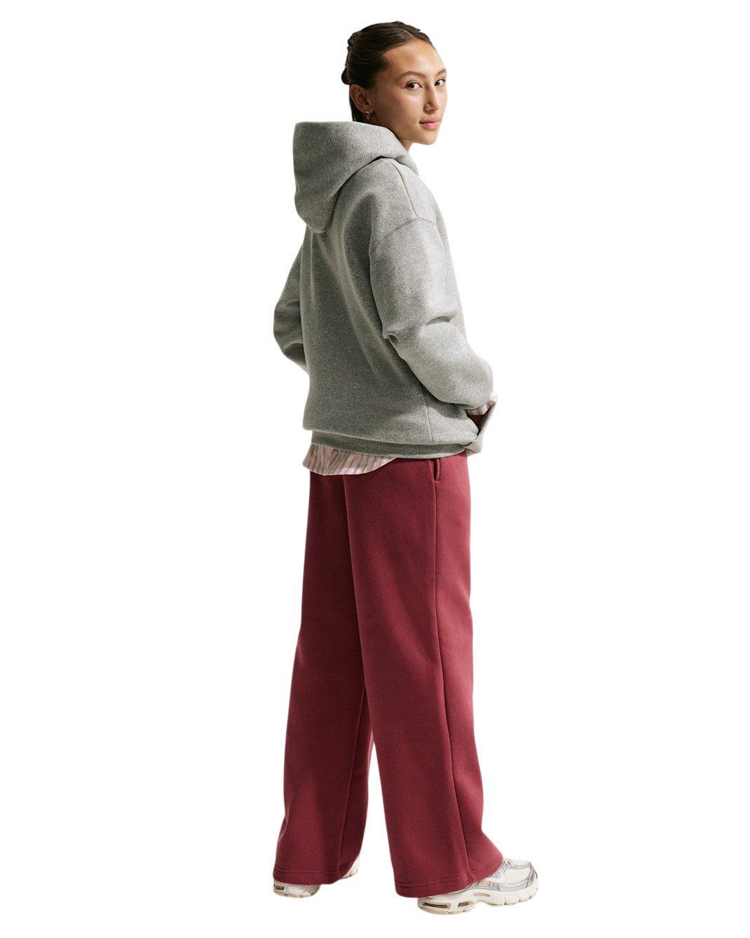Nike Big Girls' Sportswear Studio Fleece Oversized Pullover Hoodie - Grey - GREY Thumbnail View 5