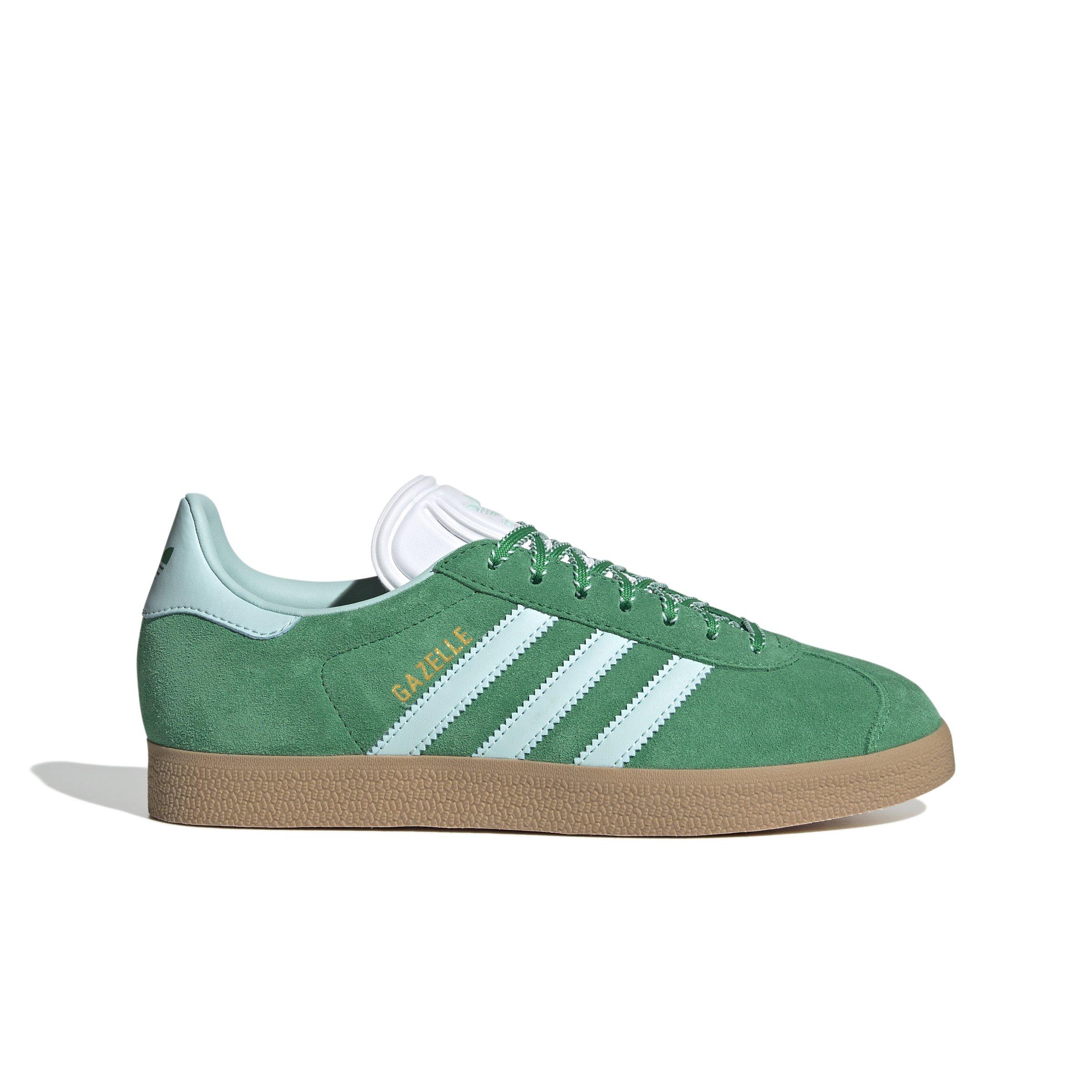 adidas Originals Gazelle "Green/Semi Flash Aqua/Gold Metallic" Women's Shoe - GREEN/AQUA/GOLD