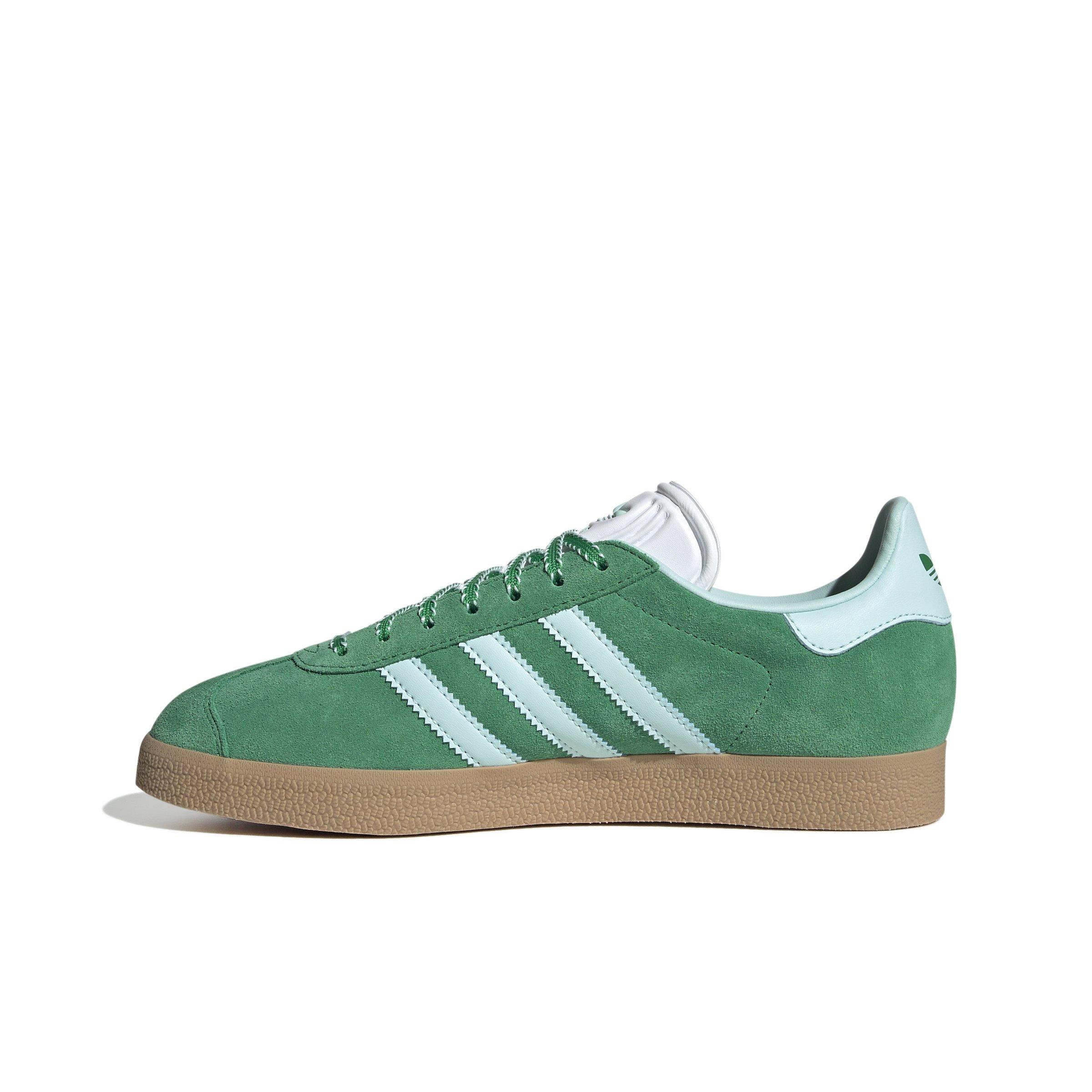 adidas Originals Gazelle "Green/Semi Flash Aqua/Gold Metallic" Women's Shoe - GREEN/AQUA/GOLD Thumbnail View 2