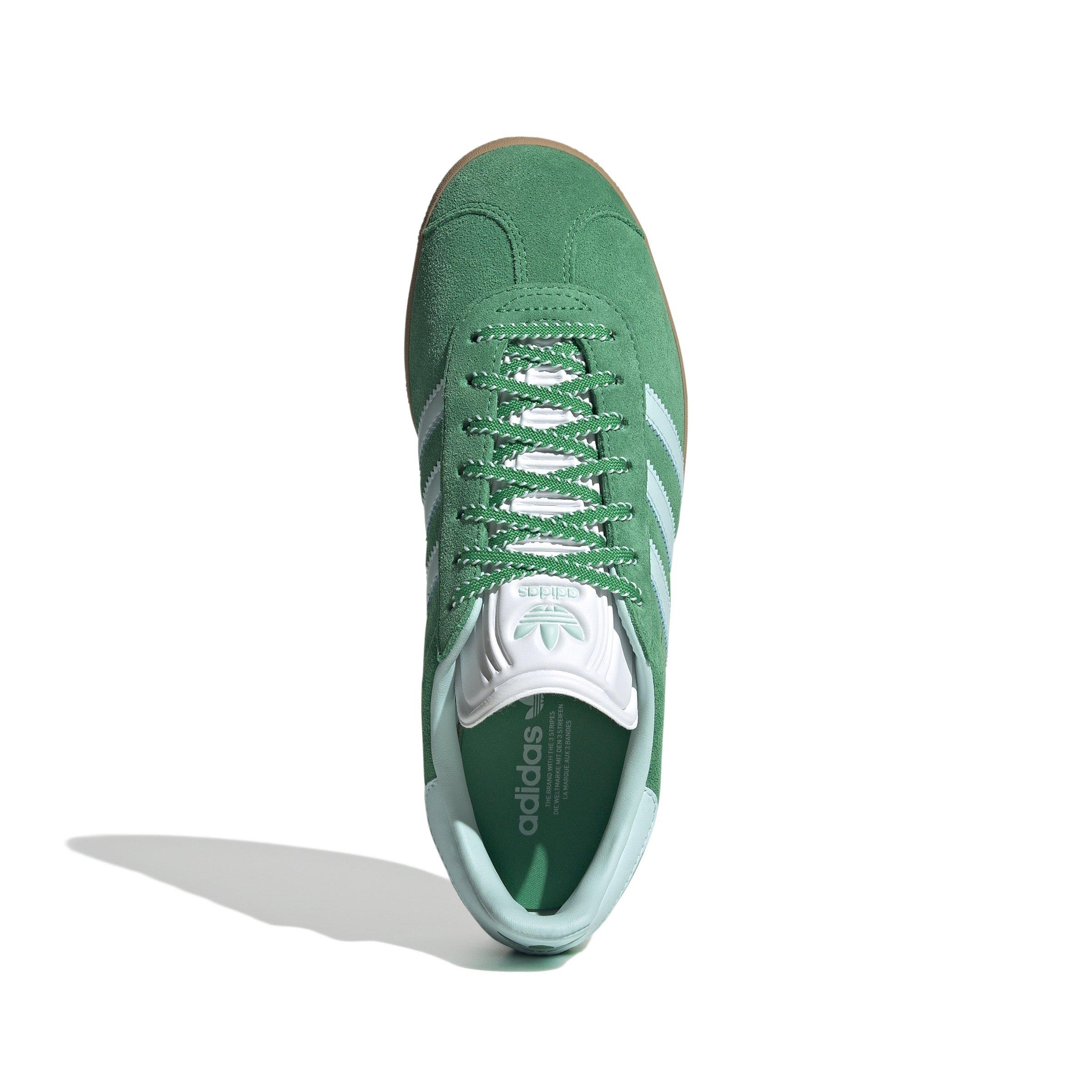 adidas Originals Gazelle "Green/Semi Flash Aqua/Gold Metallic" Women's Shoe - GREEN/AQUA/GOLD Thumbnail View 5