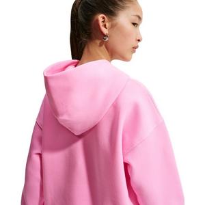 Nike Big Girls' Sportswear Studio Fleece Oversized Pullover Hoodie - Pink