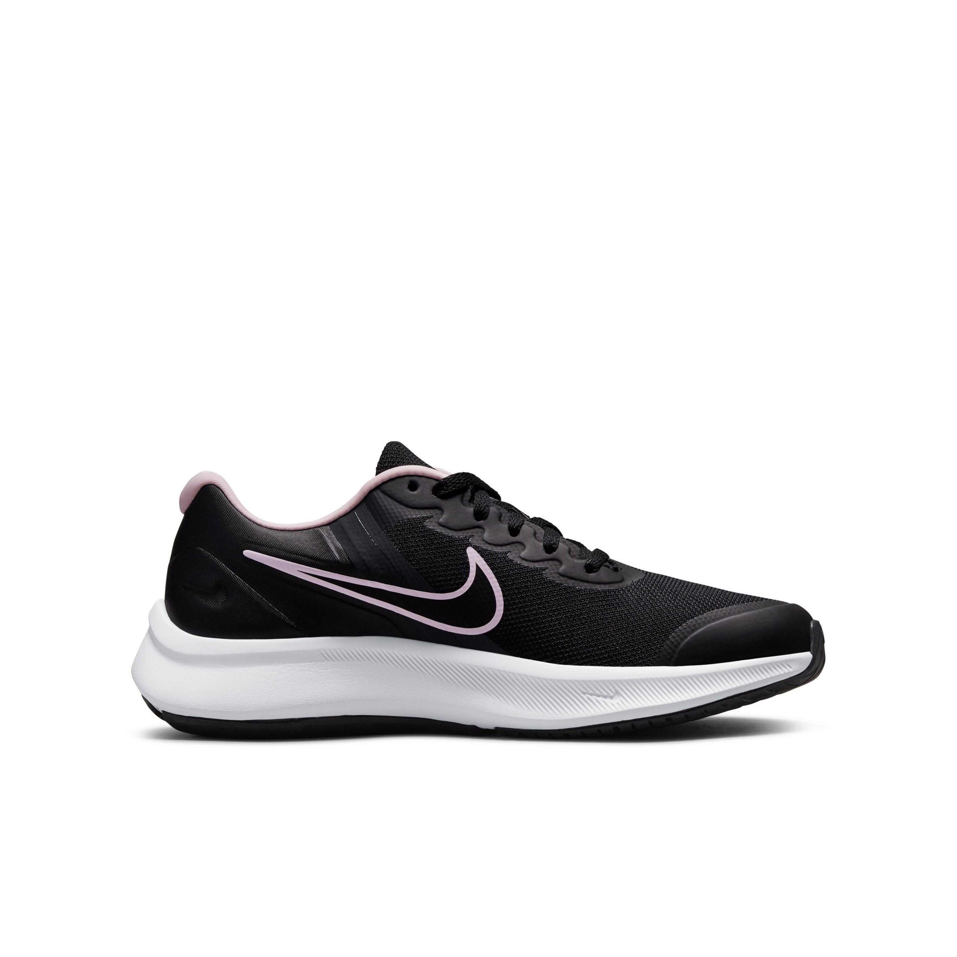 Nike Star Runner 3 "Black/Dark Smoke Grey/Black" Grade School Girls' Running Shoe - BLACK/DK GREY/BLACK Thumbnail View 1