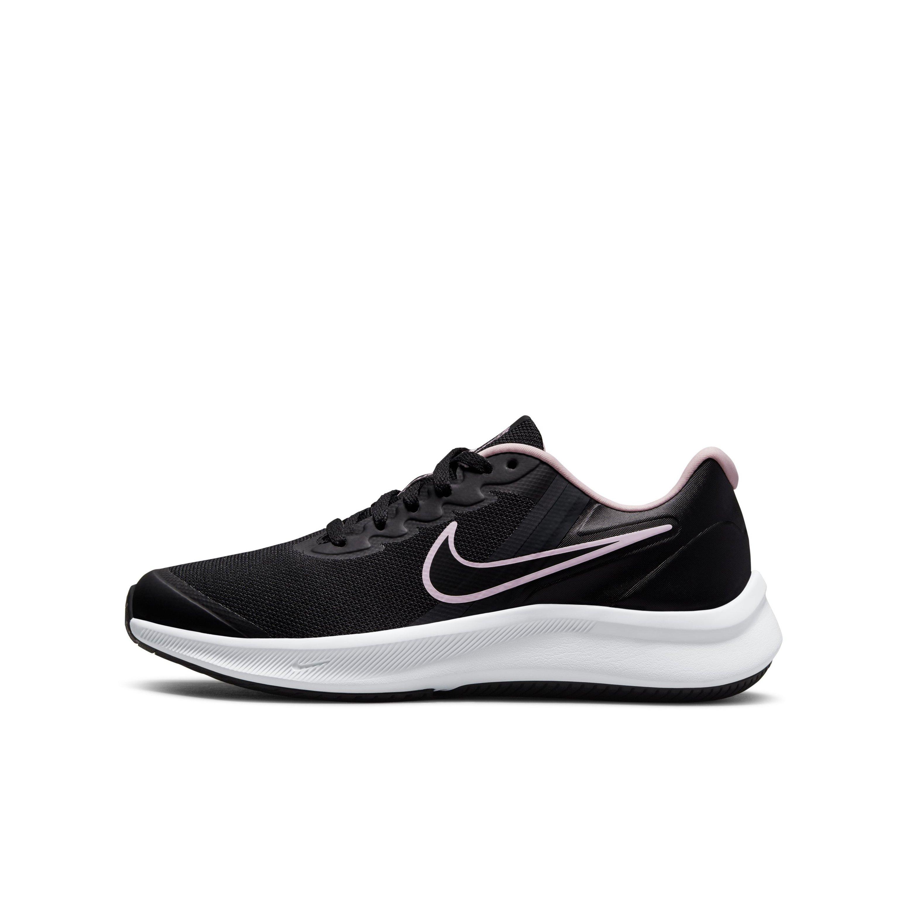 Nike Star Runner 3 "Black/Dark Smoke Grey/Black" Grade School Girls' Running Shoe - BLACK/DK GREY/BLACK Thumbnail View 2