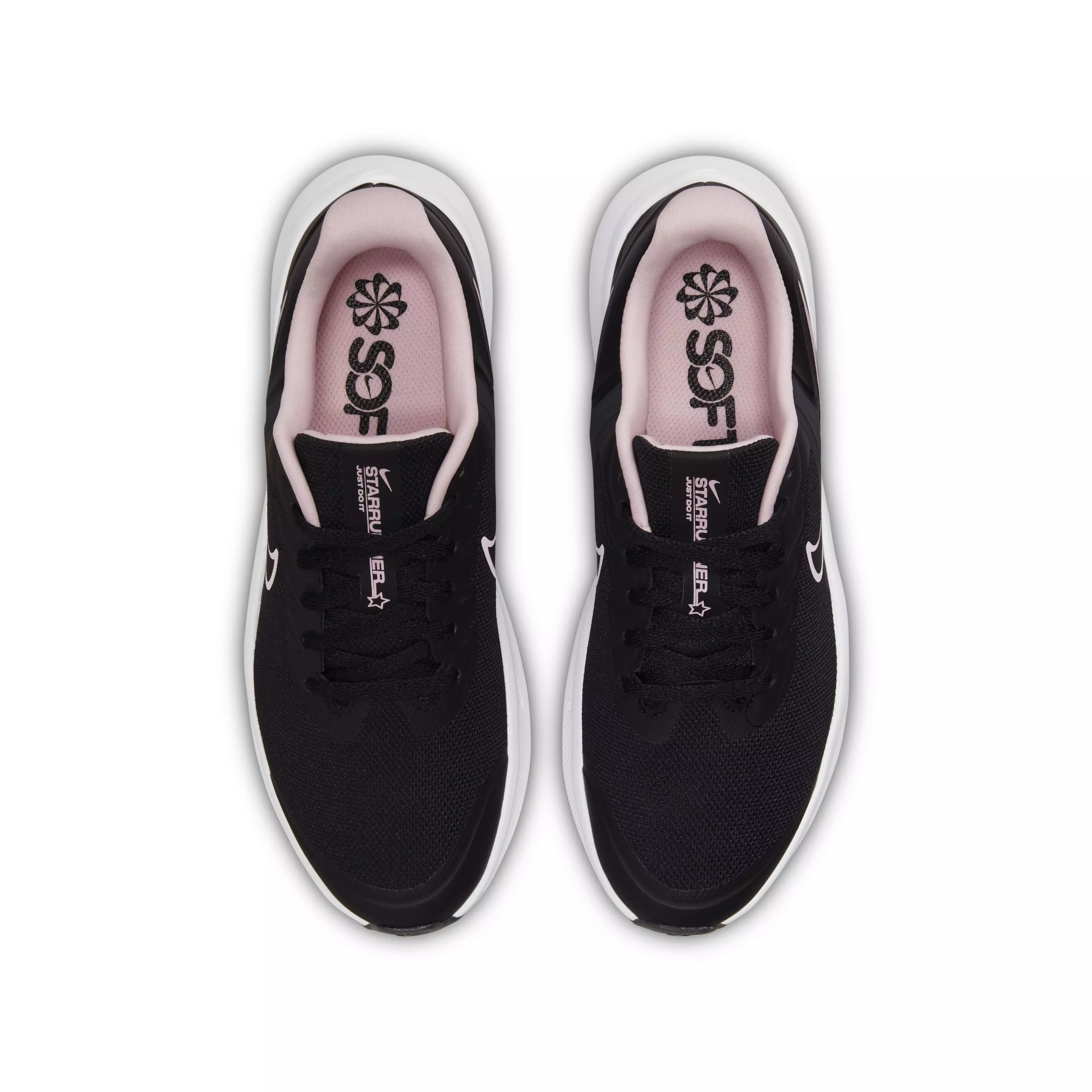 Nike Star Runner 3 "Black/Dark Smoke Grey/Black" Grade School Girls' Running Shoe - BLACK/DK GREY/BLACK